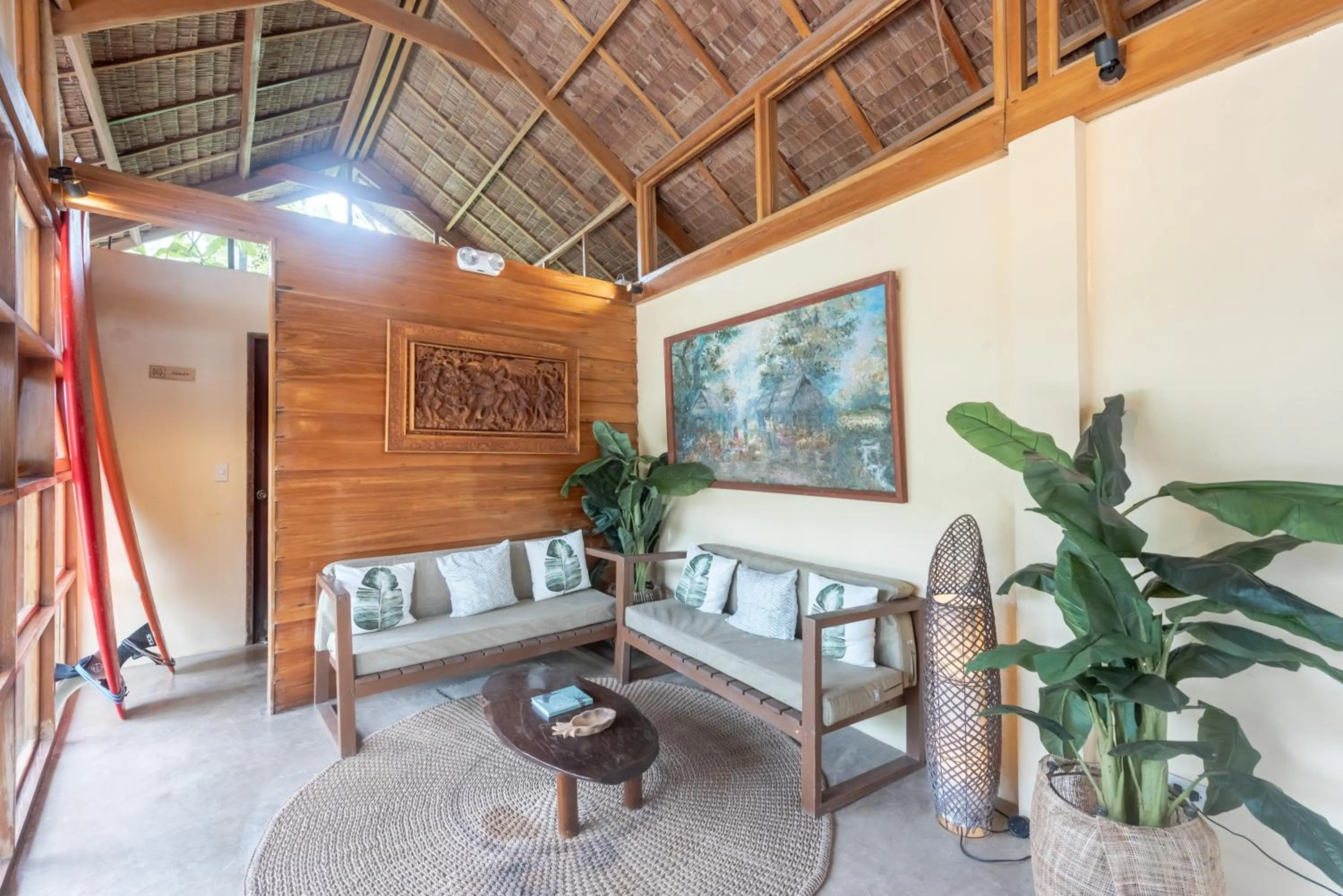 Seating area in The Hillside Resort Siargao