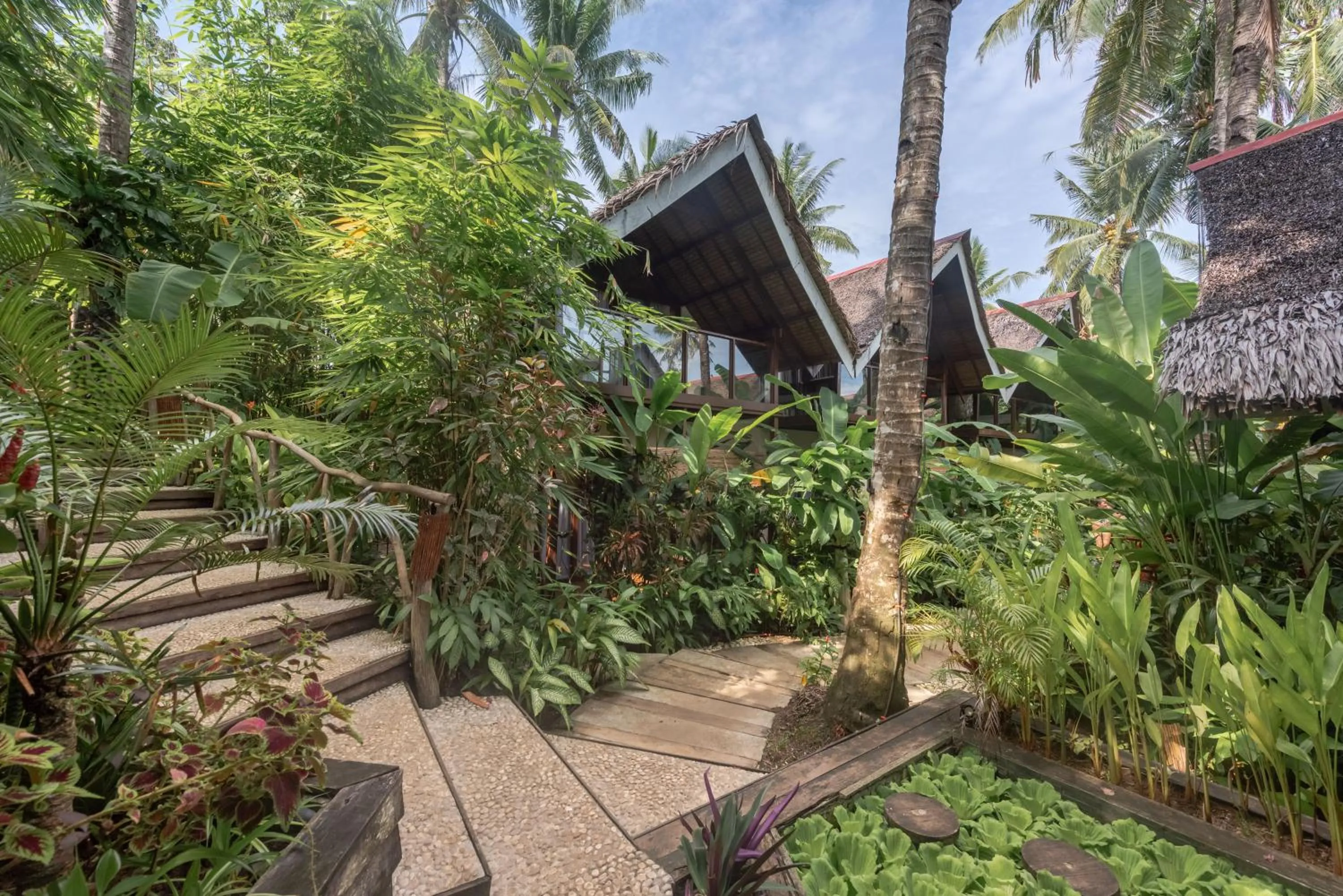 Garden view in The Hillside Resort Siargao