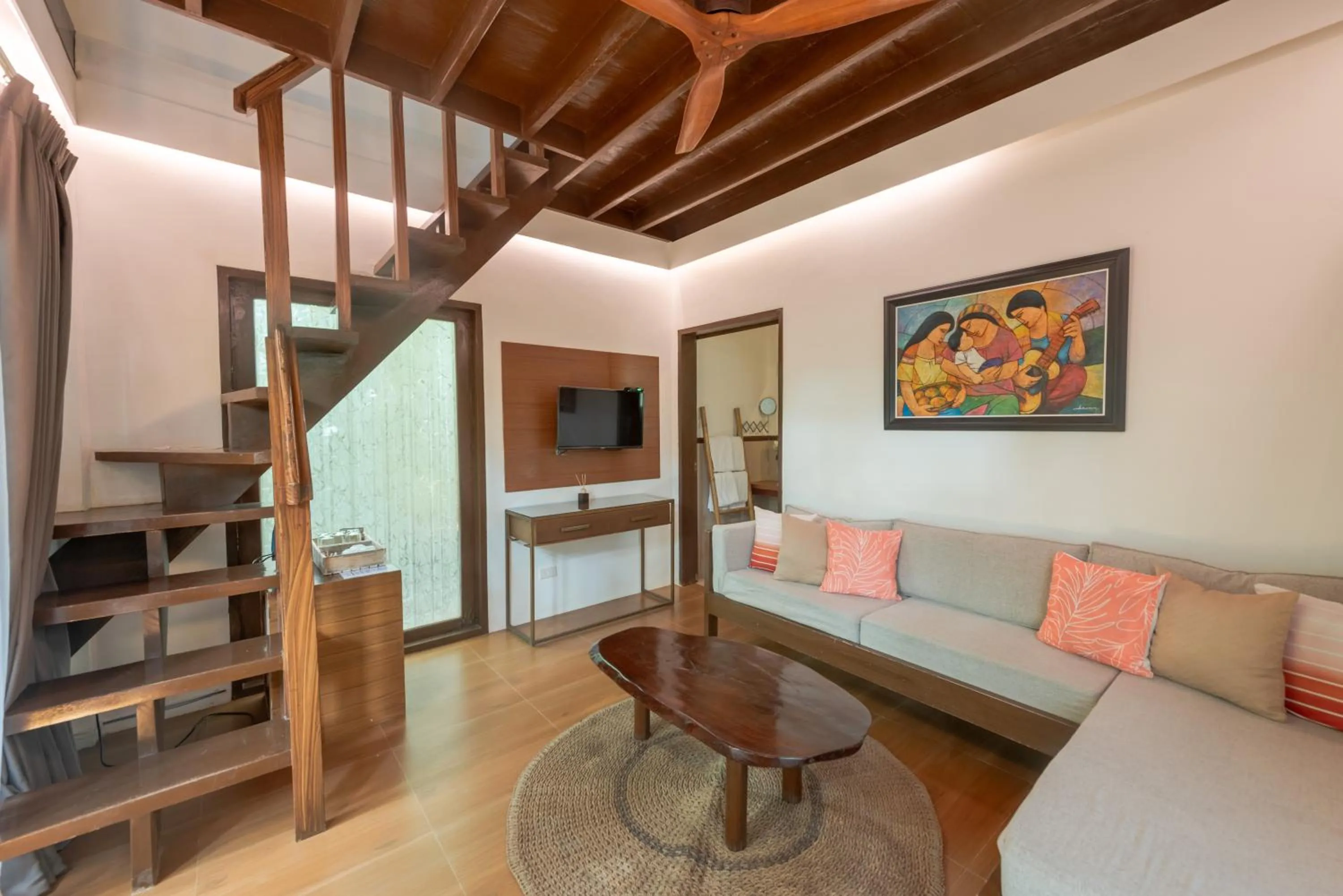 Living room in The Hillside Resort Siargao