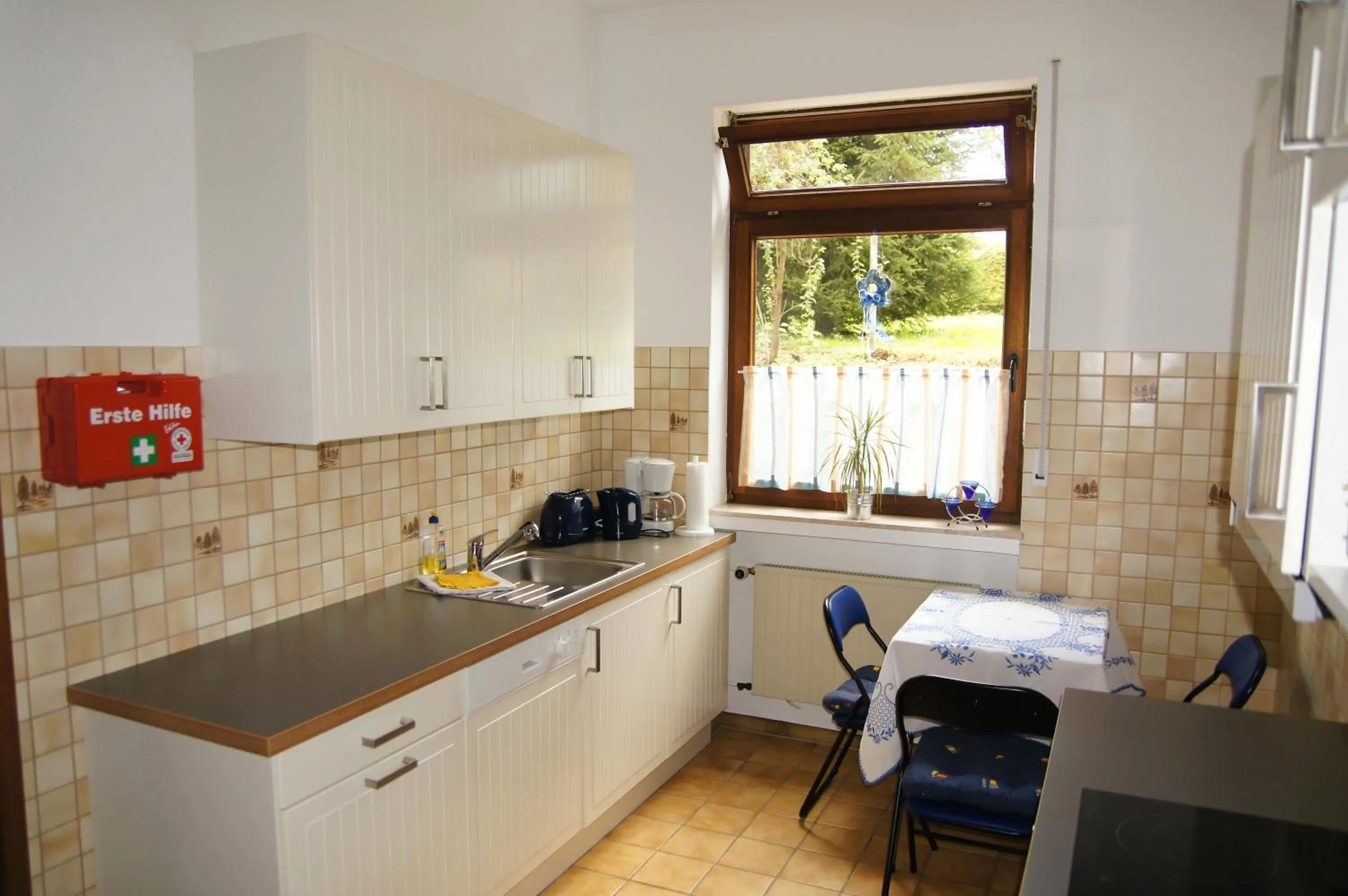 Communal kitchen in Gasthof Schumacher Hotel garni