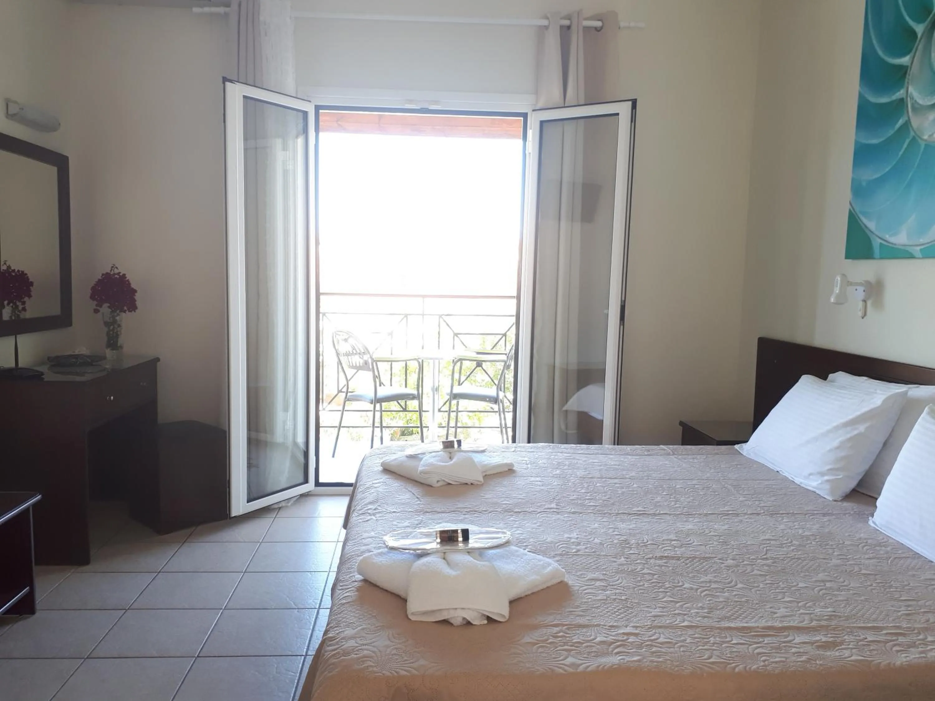 Bed in Metaxa Apartments