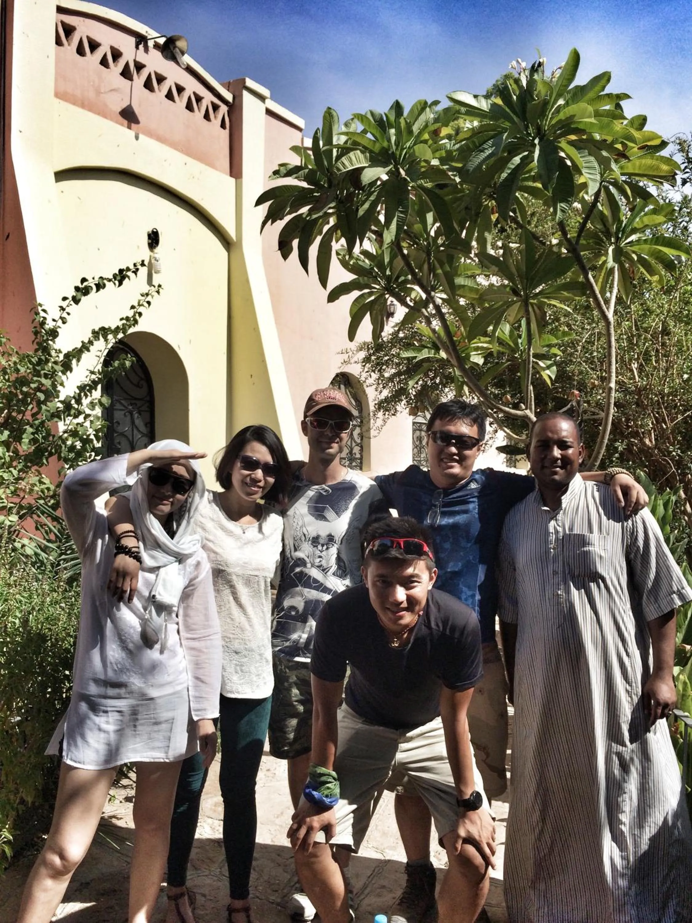 group of guests in Nubian Holiday House Aswan
