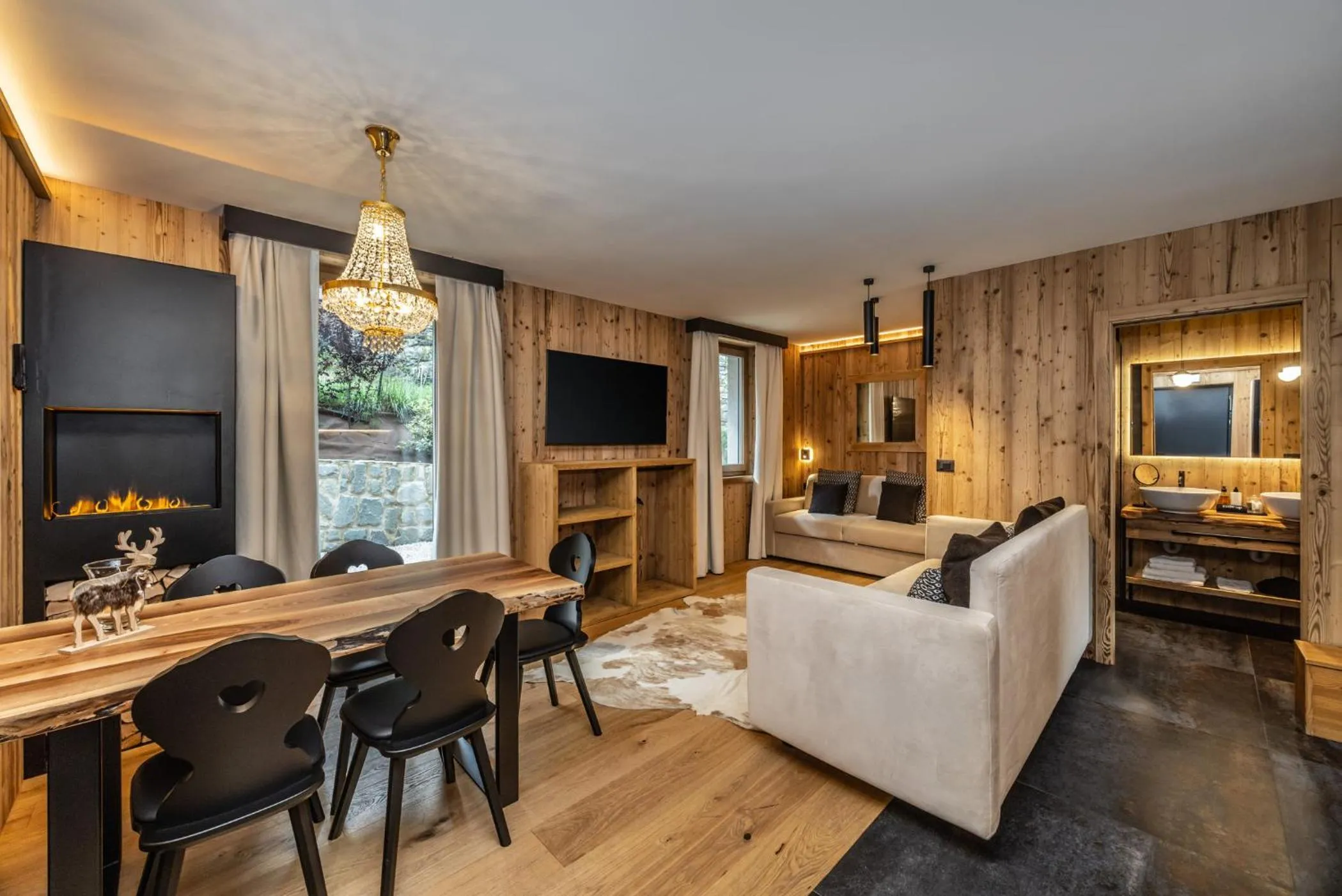 Living room in Boutique Hotel e Chalets Salvadori