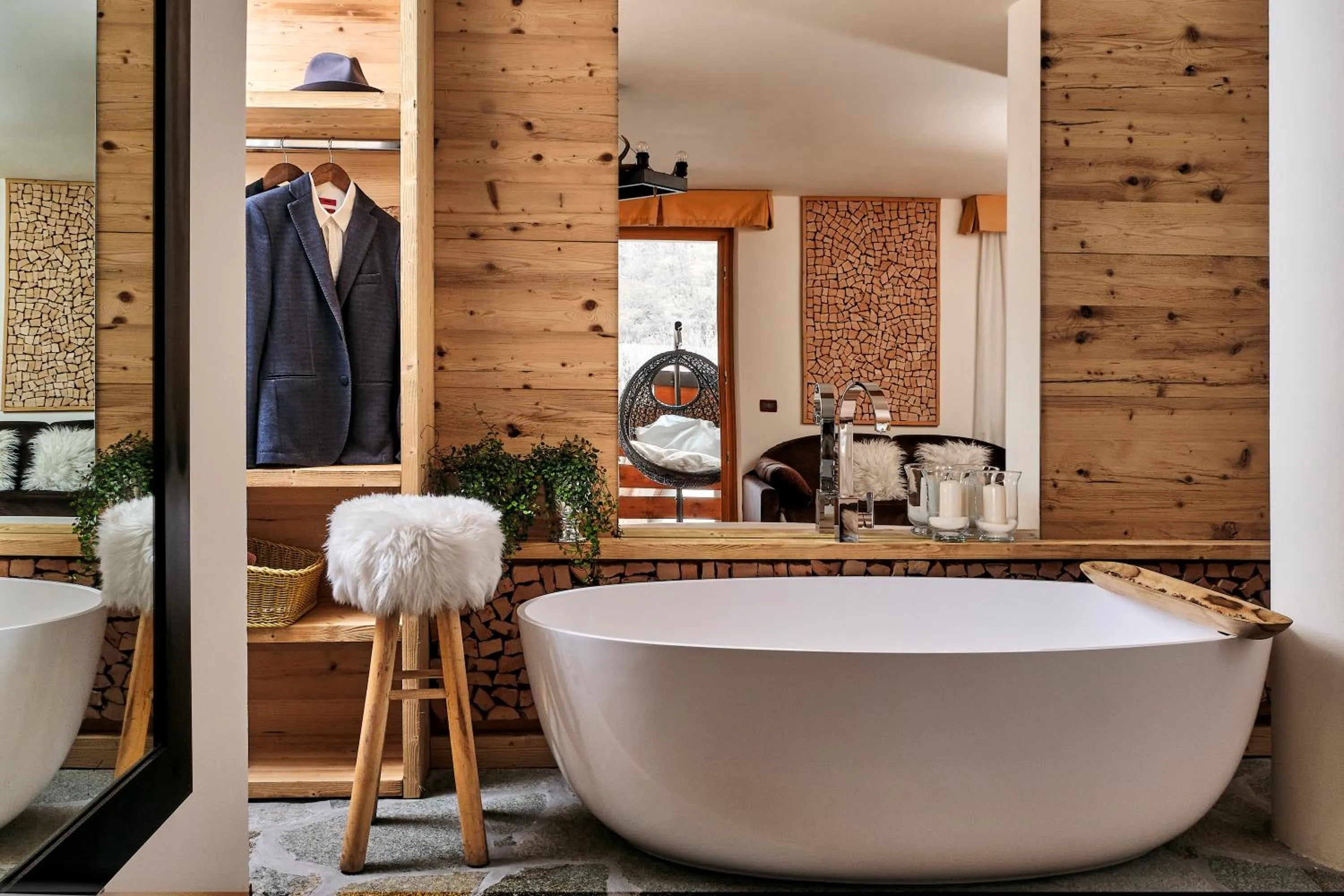 Bath in Boutique Hotel e Chalets Salvadori