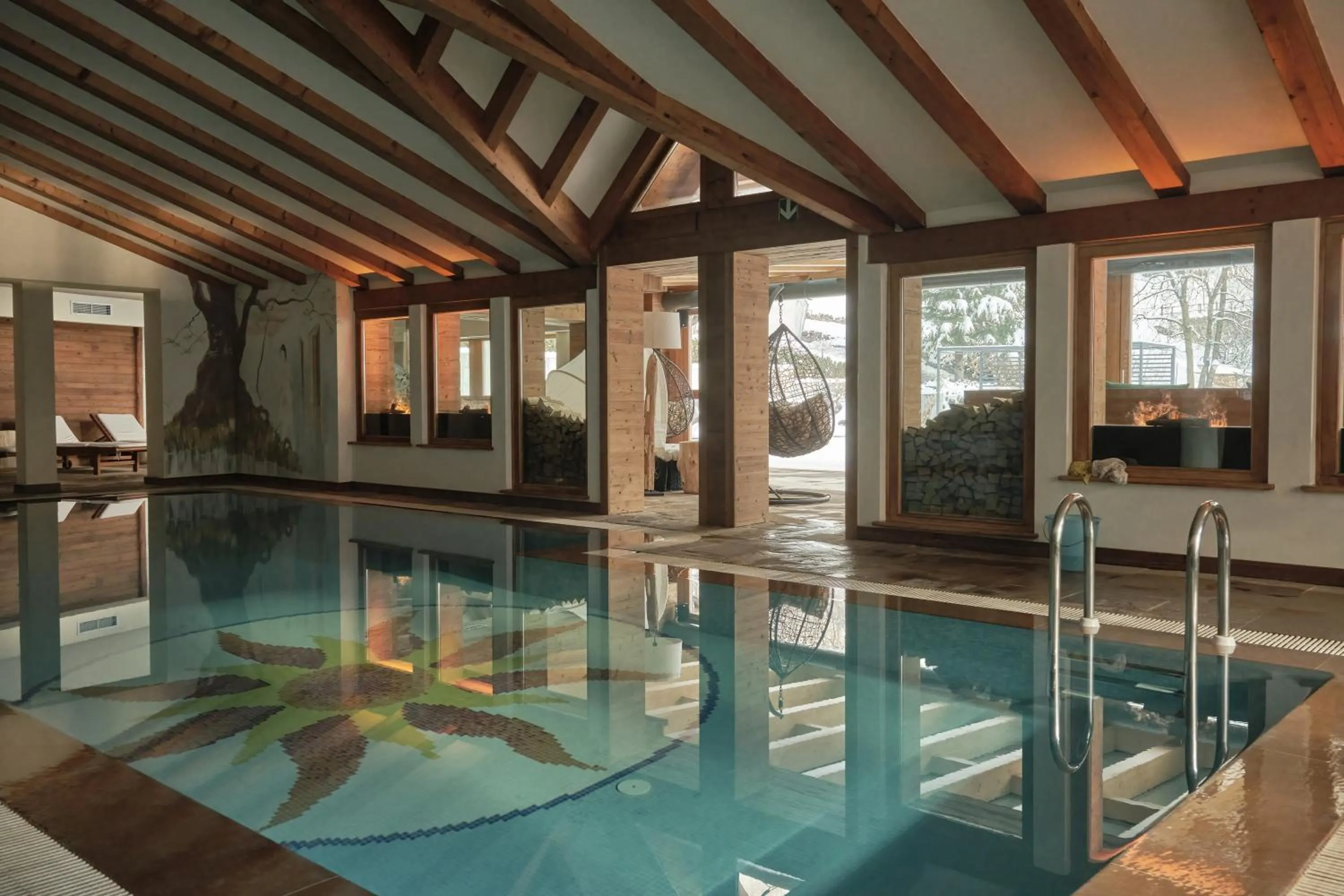 Pool view in Boutique Hotel e Chalets Salvadori