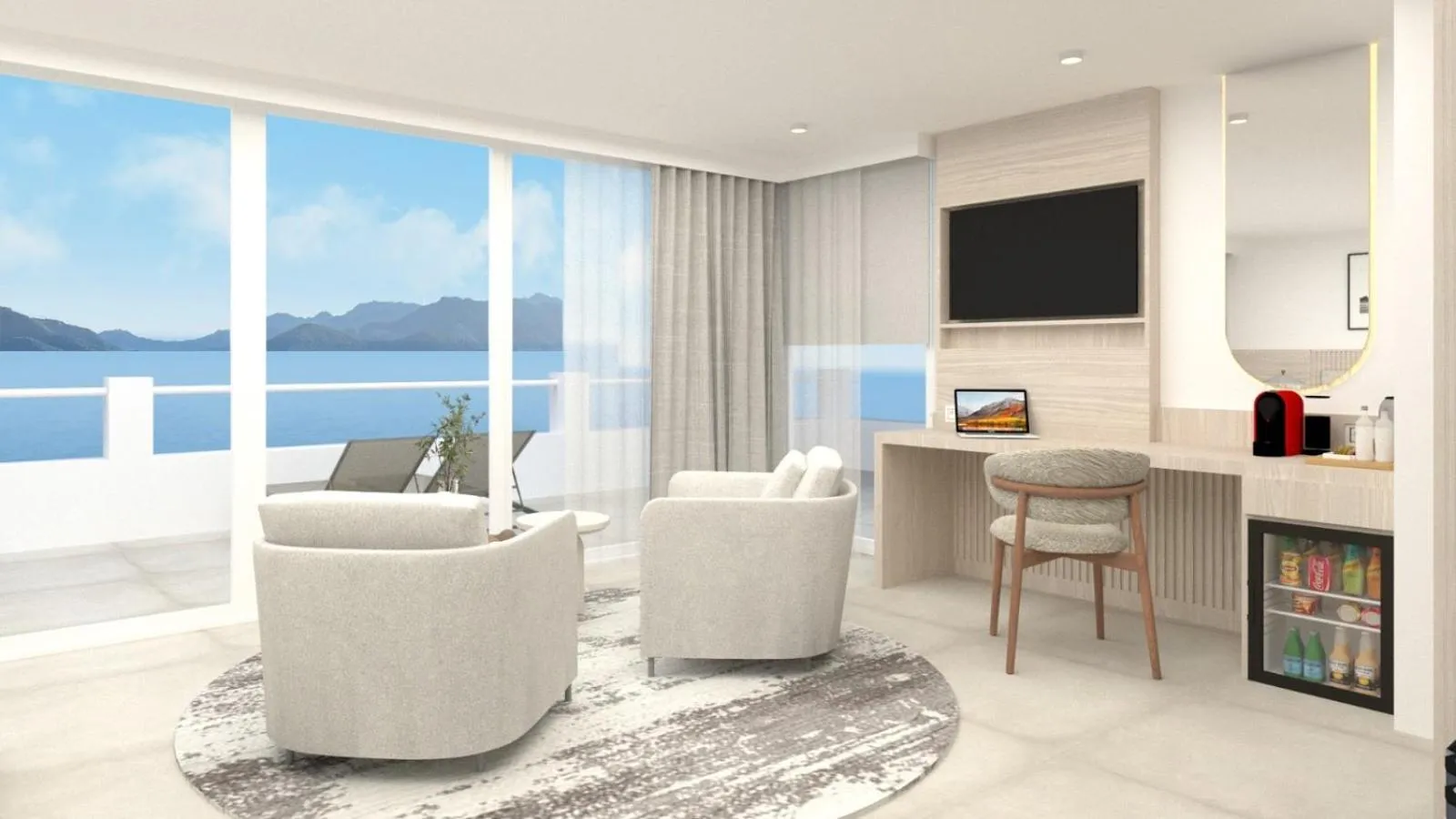 Communal lounge/ TV room in The Beachfront Hotel Adult Only 16 Plus