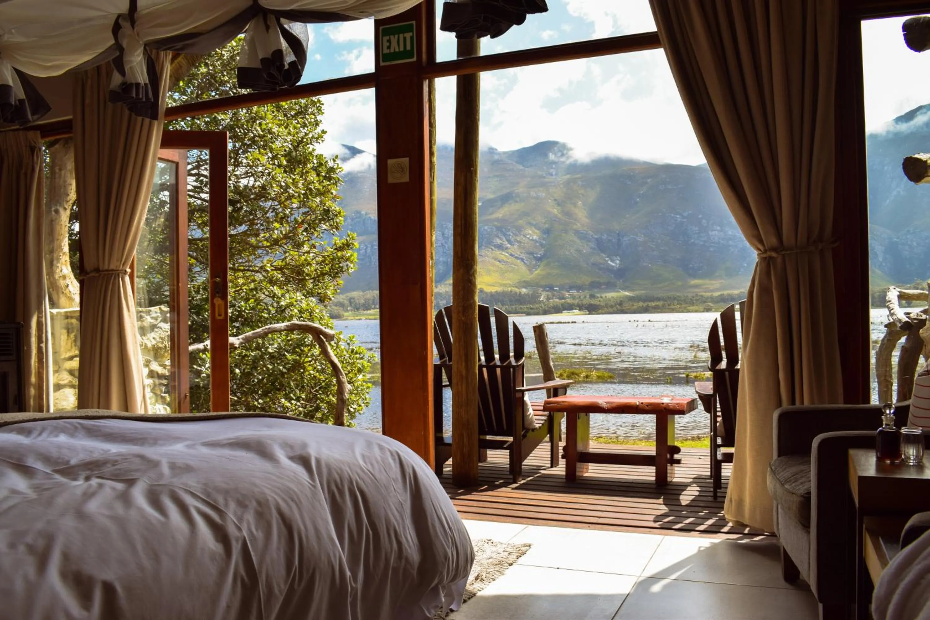 View (from property/room), Bed in Mosaic Lagoon Lodge