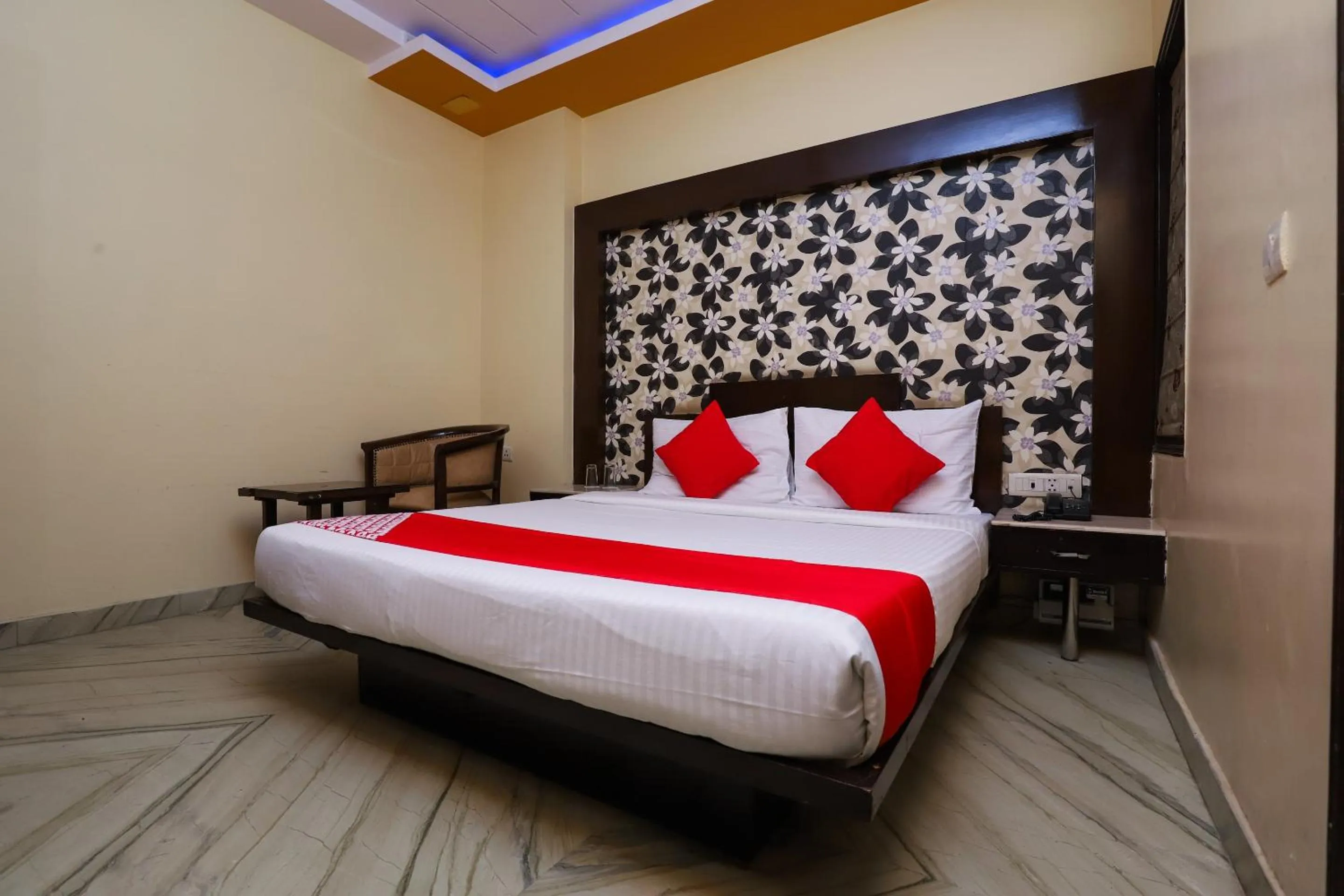 Bedroom, Bed in Super Hotel O J P Inn Near Patel Nagar Metro Station