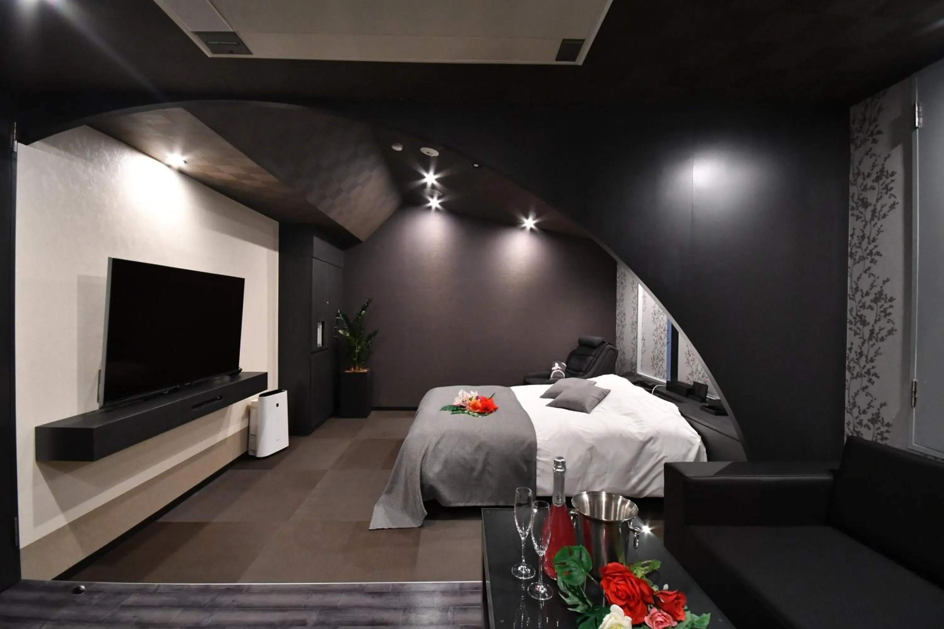 Bed in Hotel agehA cinq boutique (Adult Only)