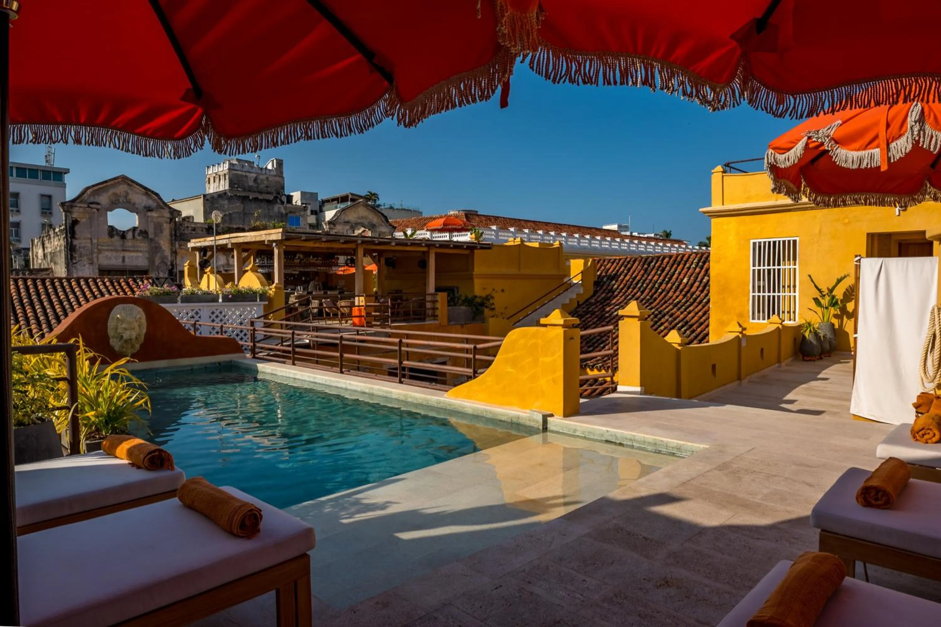 Pool view in Casa Carolina Luxury Wellness Hotel
