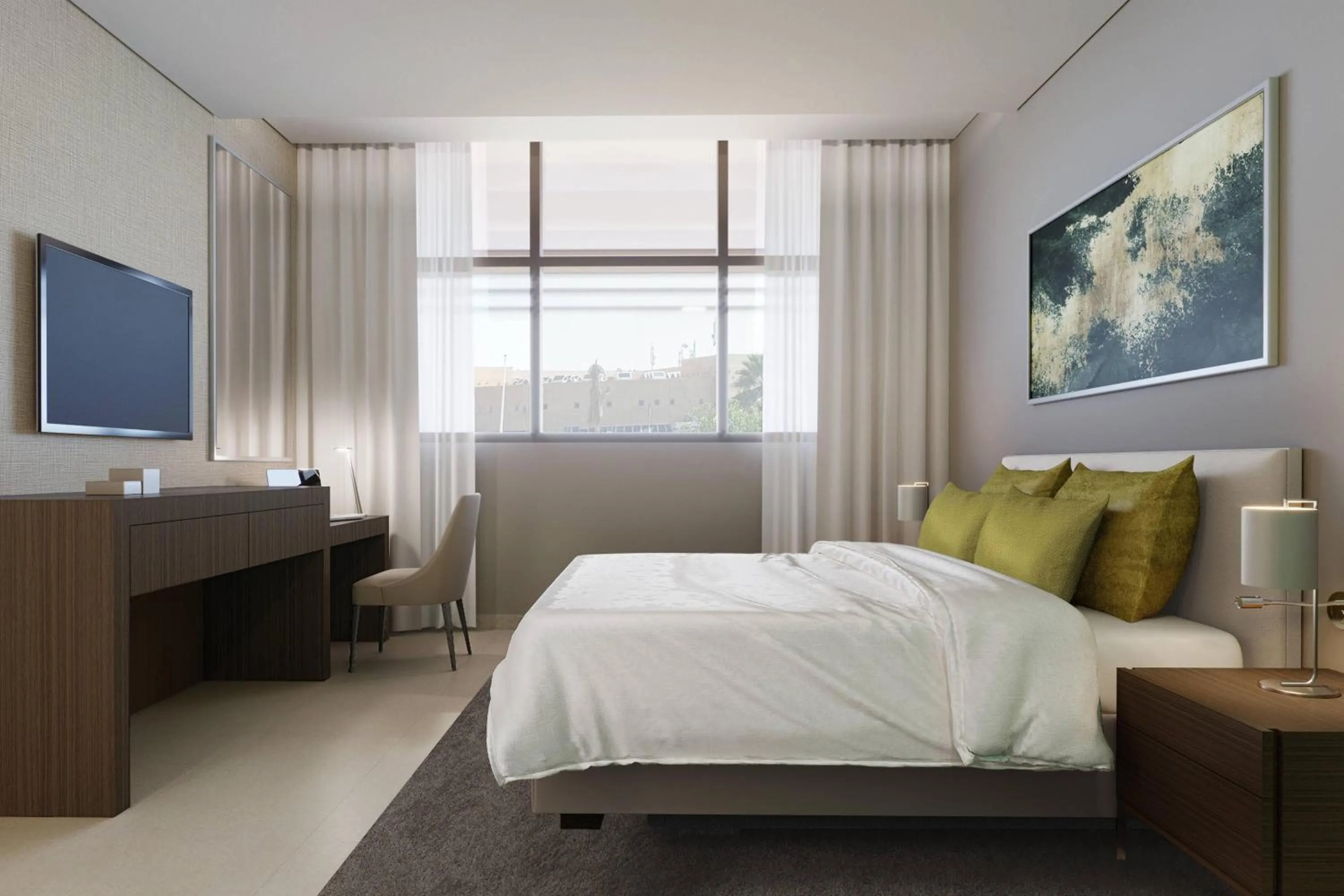 Photo of the whole room, Bed in Riyadh Diplomatic Quarter - Marriott Executive Apartments