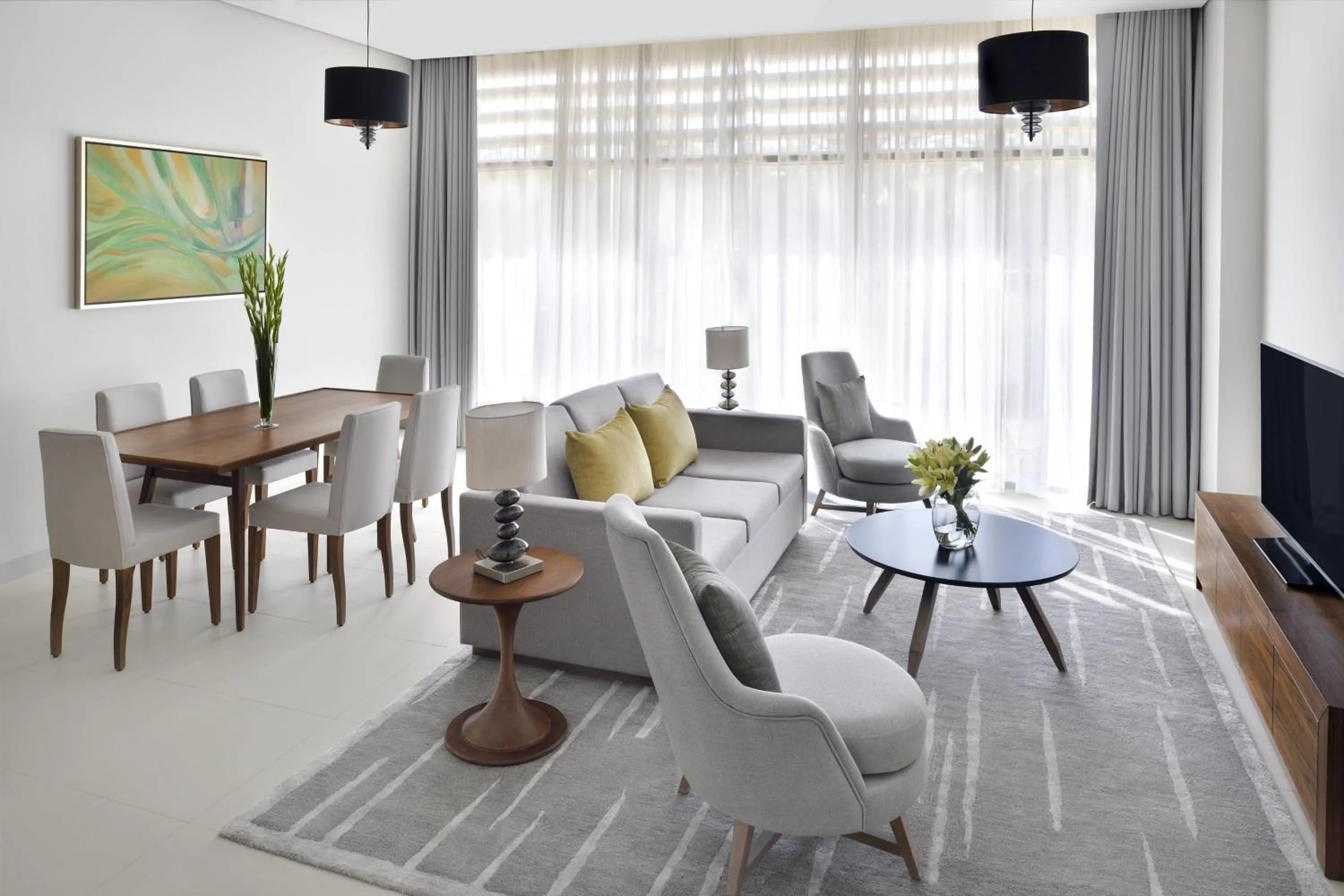 Living room in Riyadh Diplomatic Quarter - Marriott Executive Apartments