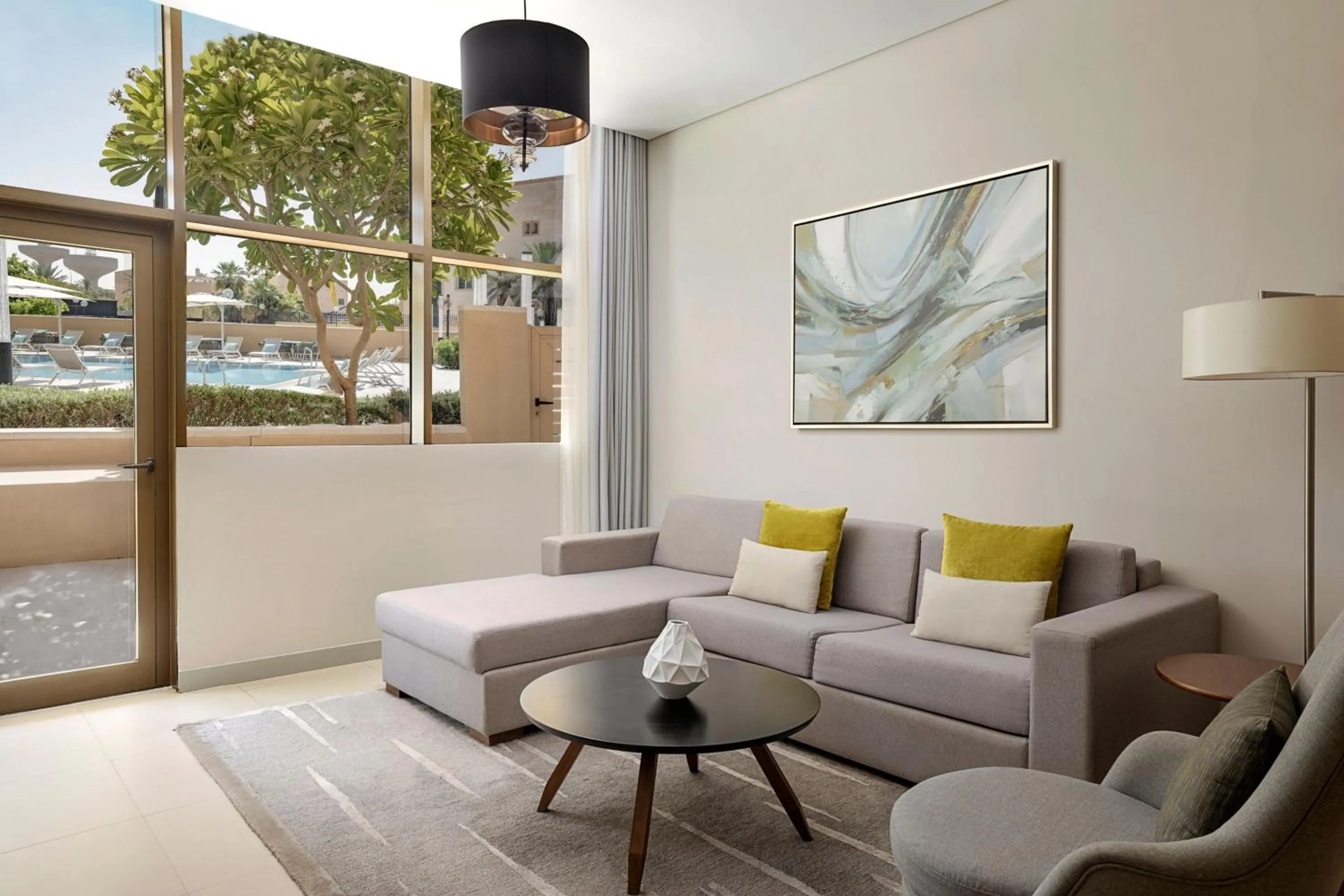 Living room in Riyadh Diplomatic Quarter - Marriott Executive Apartments