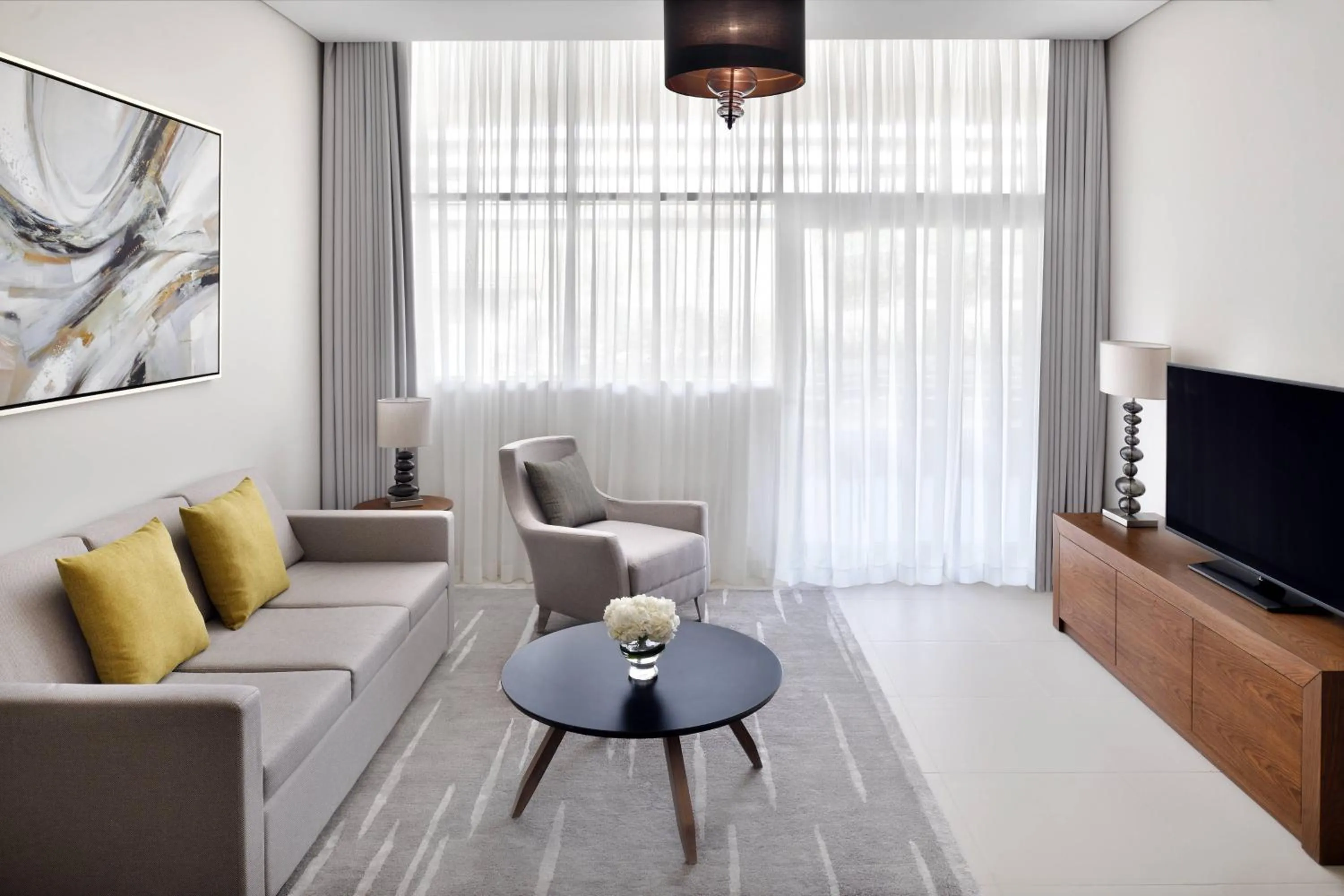 Living room in Riyadh Diplomatic Quarter - Marriott Executive Apartments