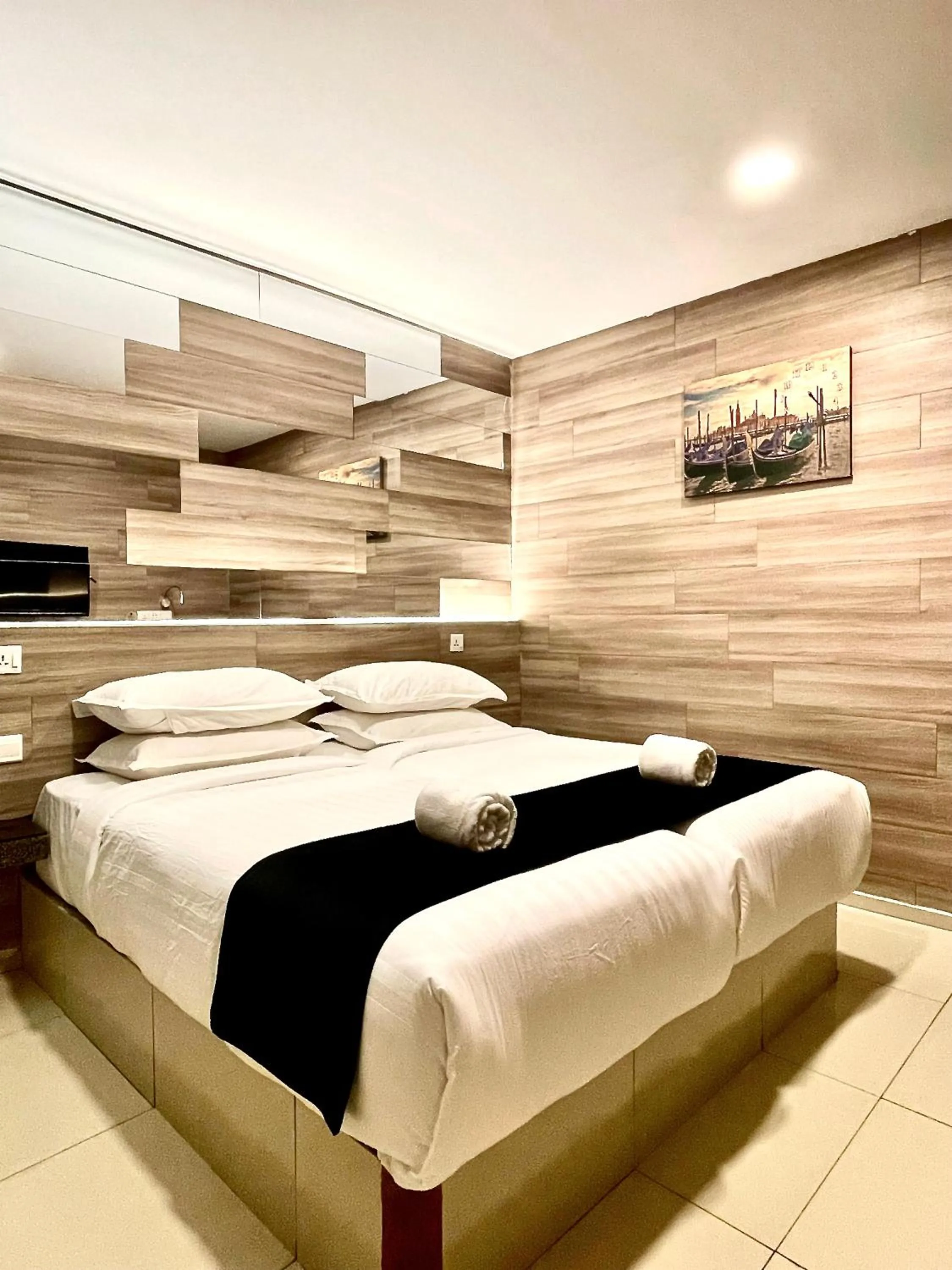 Bed in Hotel Villa