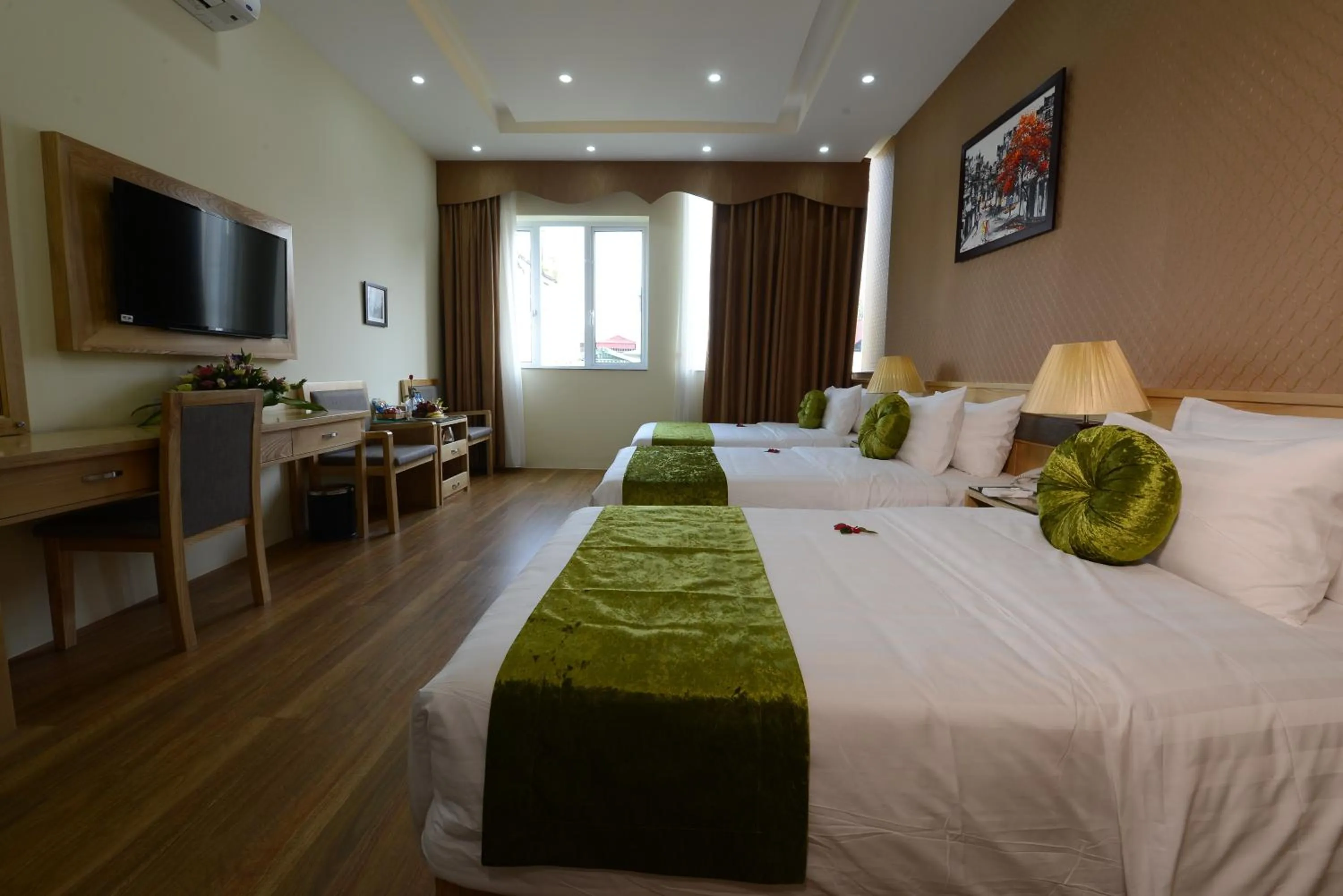 Decorative detail, Bed in Blue Hanoi Inn Hotel