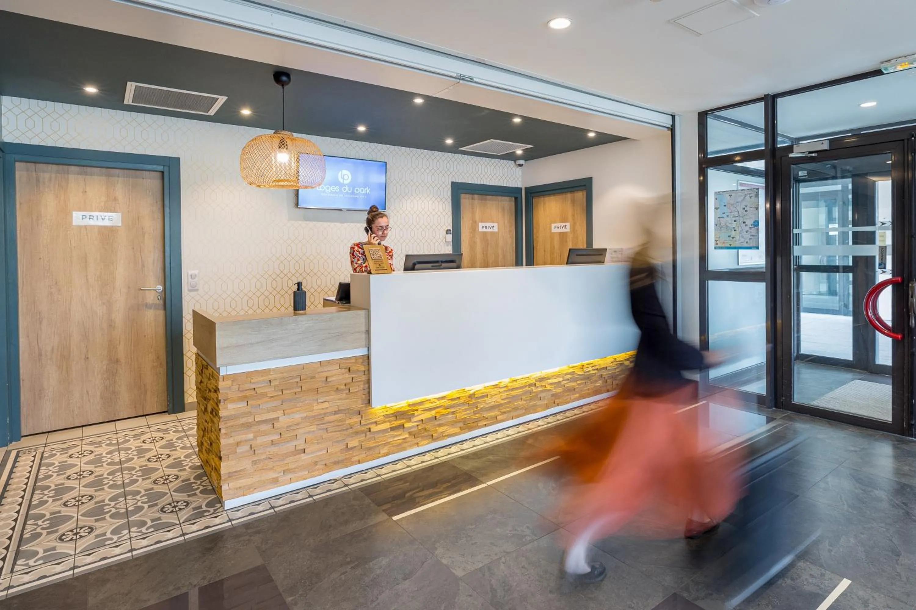 Lobby or reception in Les Loges du Park
