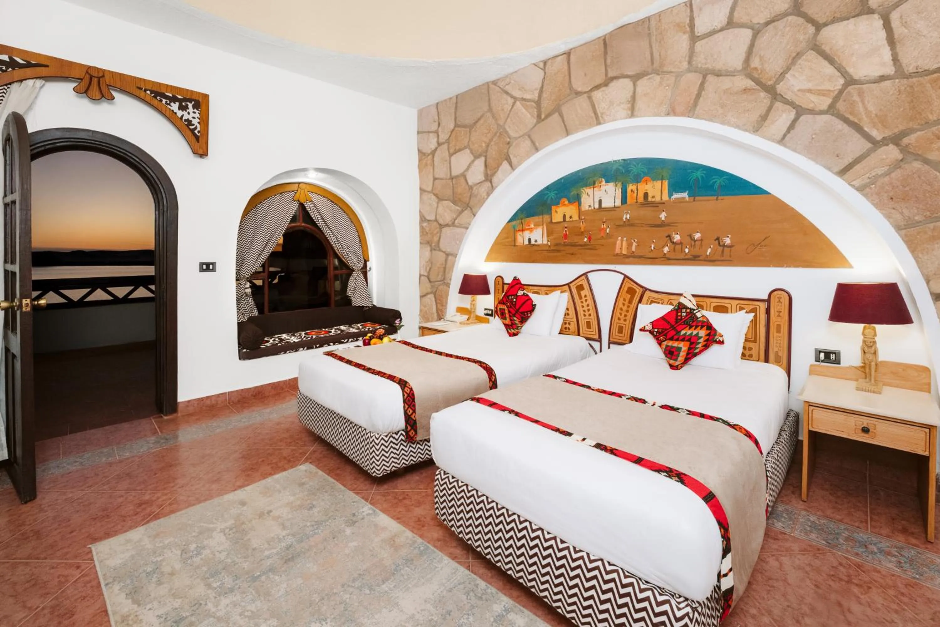 Bed in Seti Abu Simbel Lake Resort