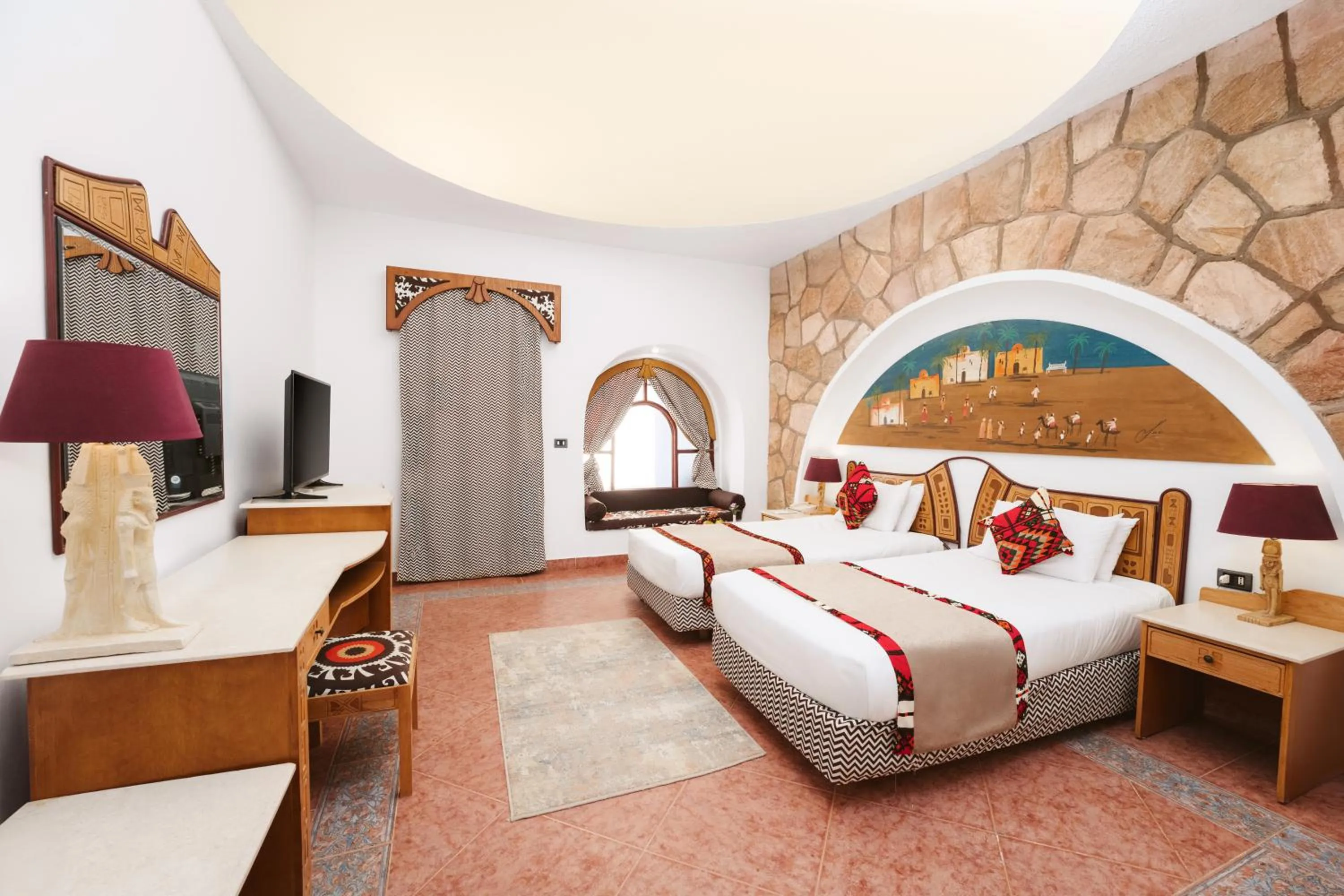 Bed in Seti Abu Simbel Lake Resort