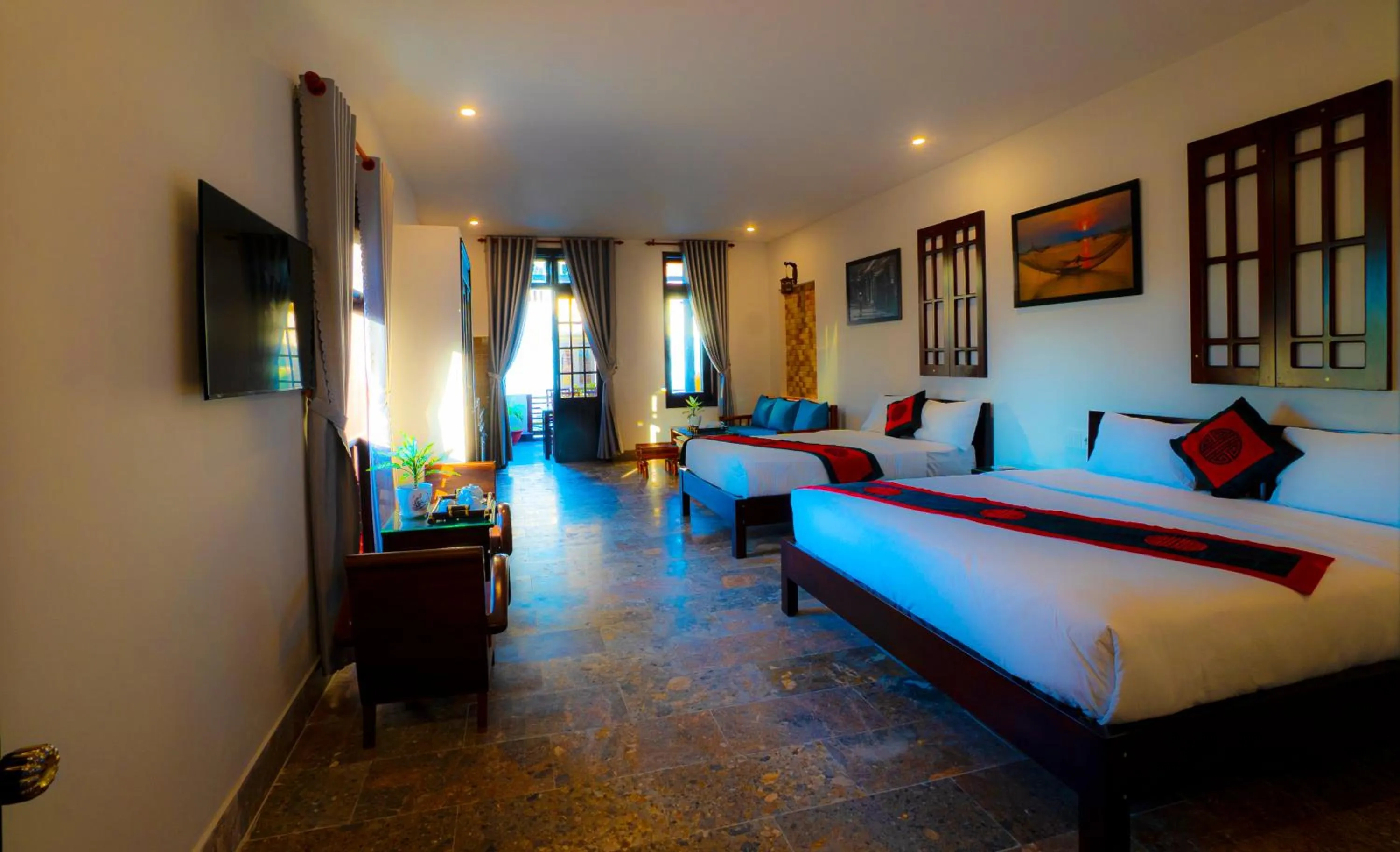 Bed in Green Grapefruit Villa