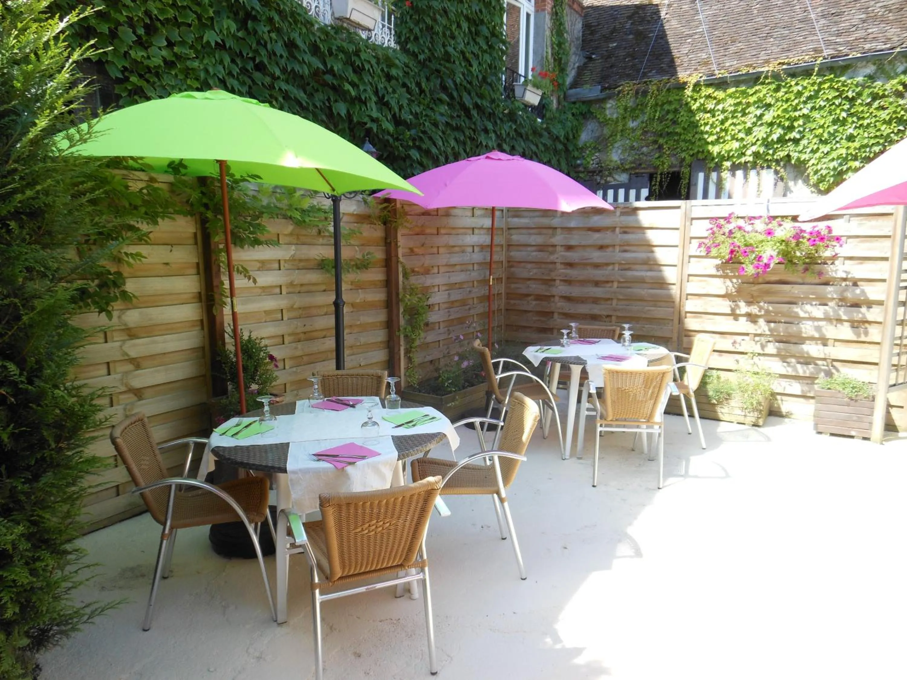 Garden in Logis - Hôtel Restaurant l'Ecu de France