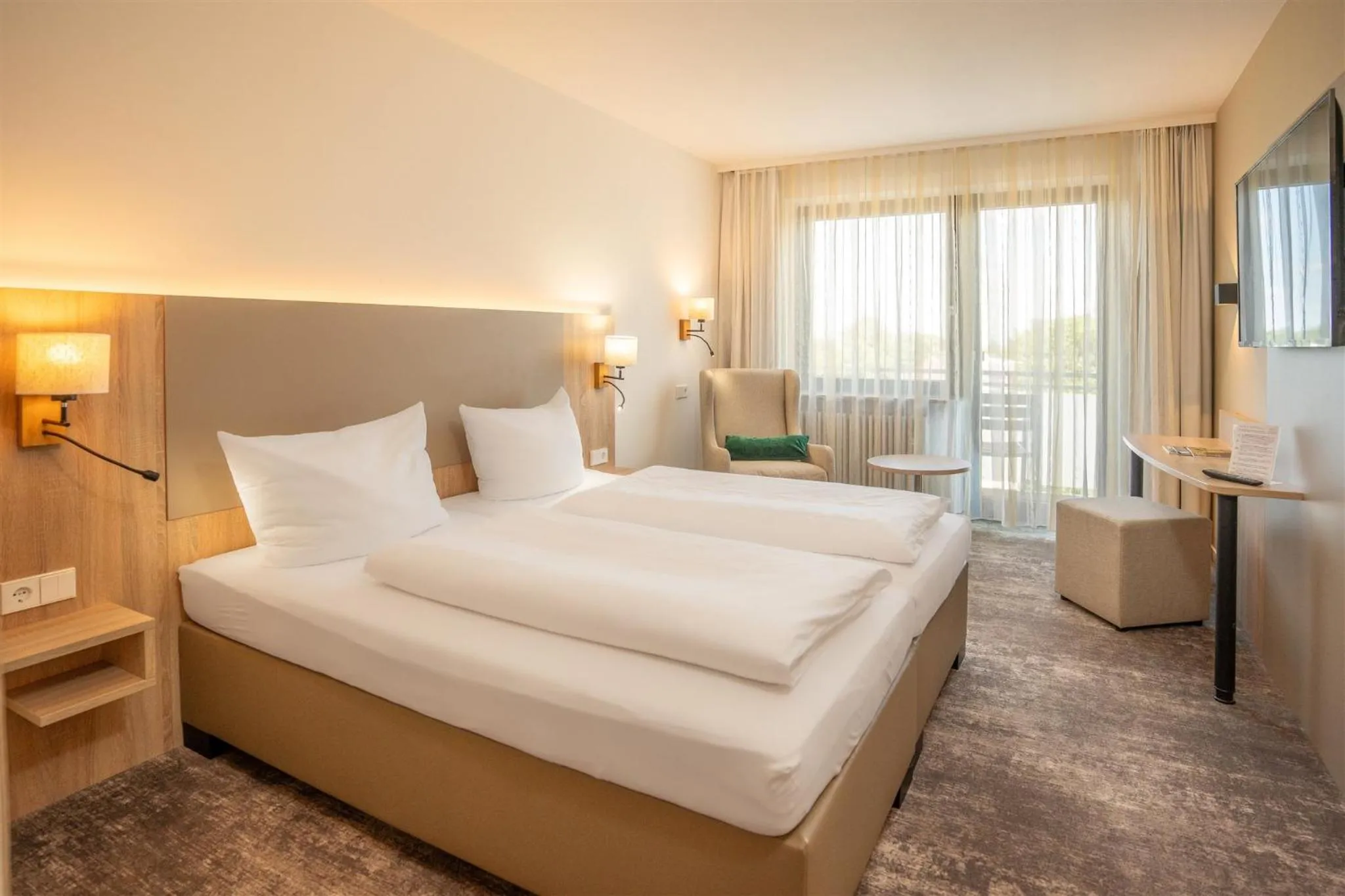 Photo of the whole room, Bed in Waldhotel Eisenberg