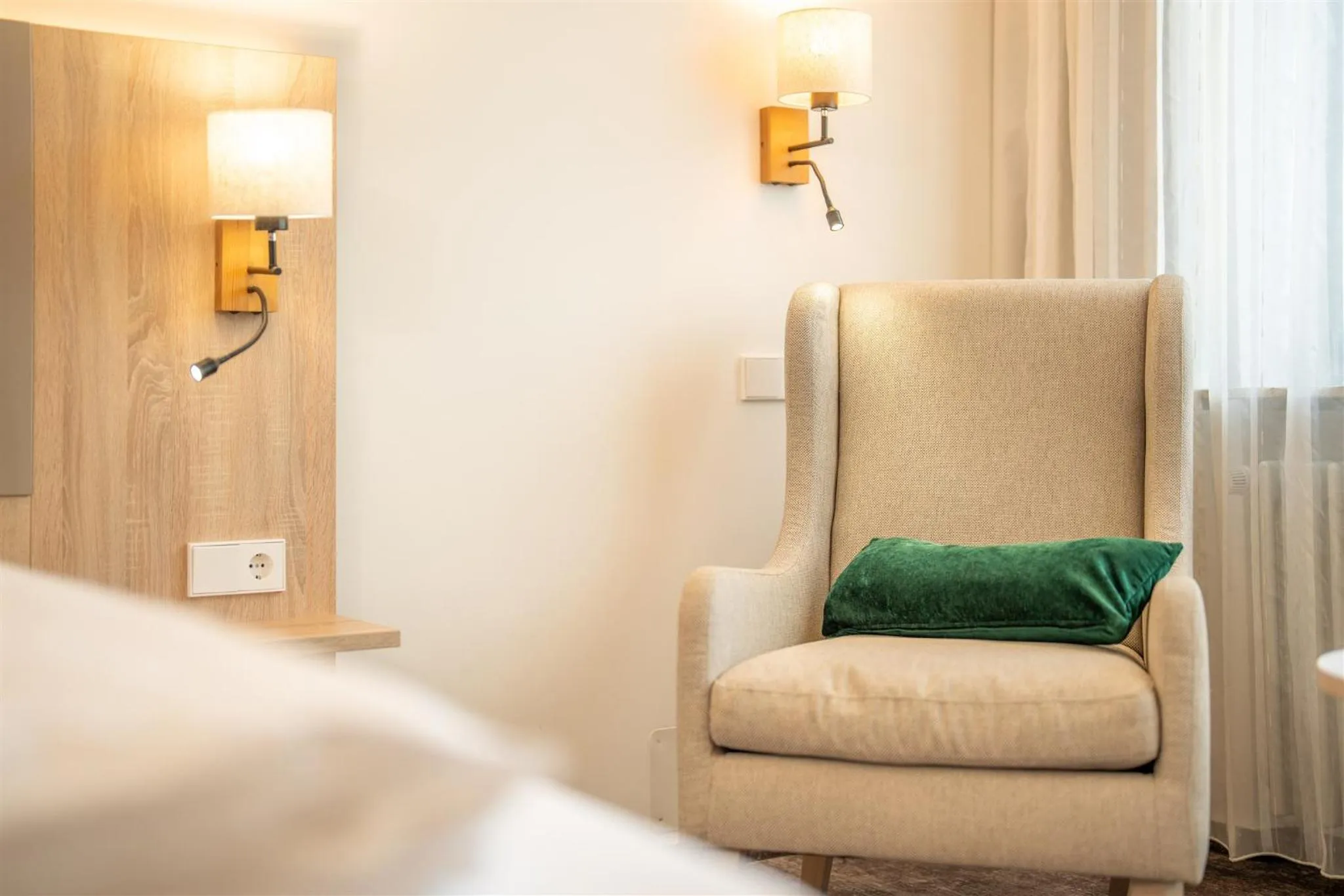 Seating area, Bed in Waldhotel Eisenberg