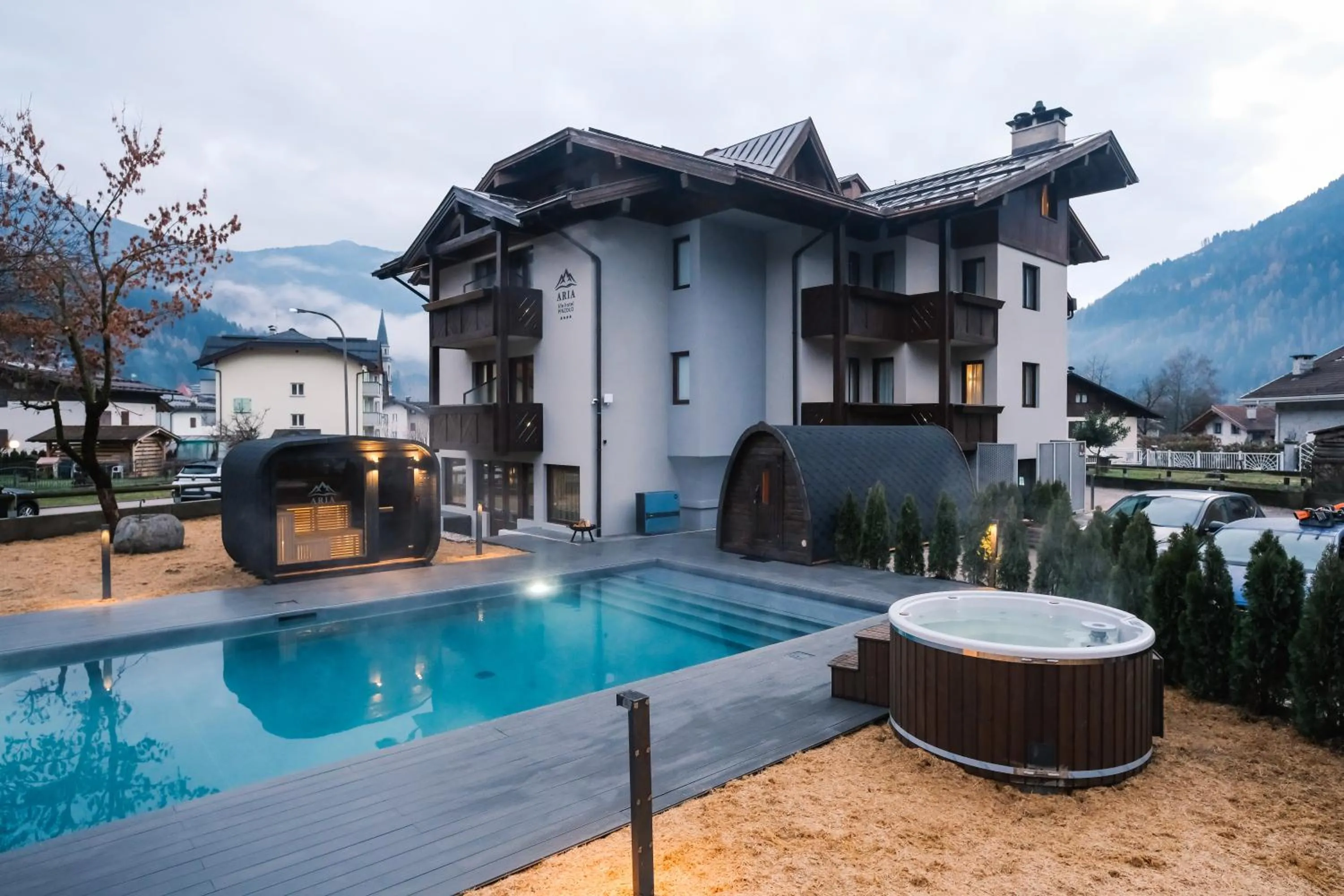 Hot Tub in Aria Life Hotel Pinzolo