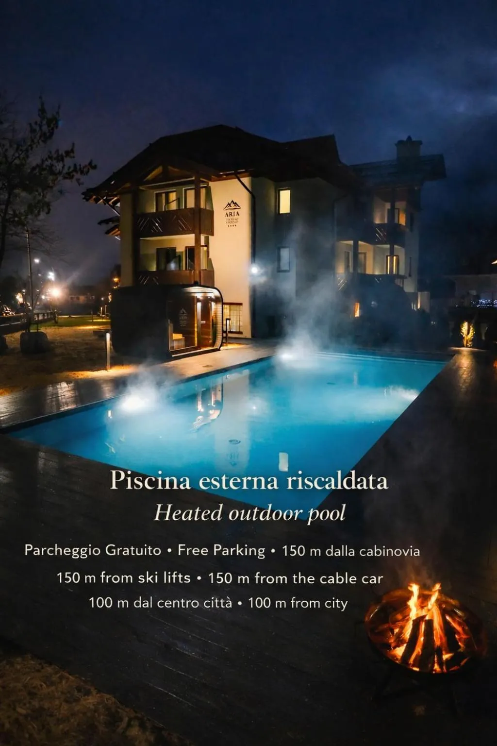 Sauna in Aria Life Hotel Pinzolo