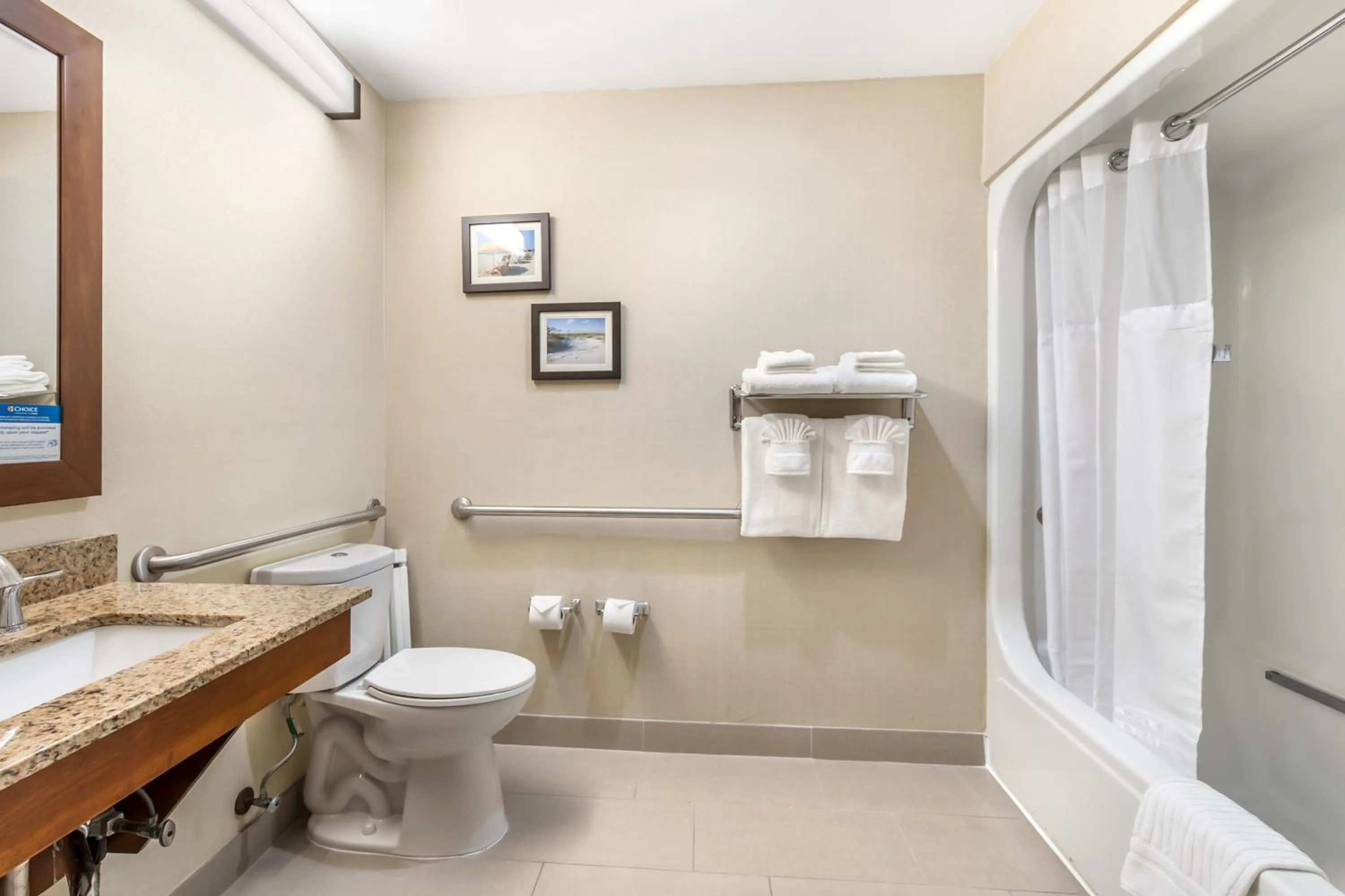 Bathroom in Comfort Suites Myrtle Beach Central