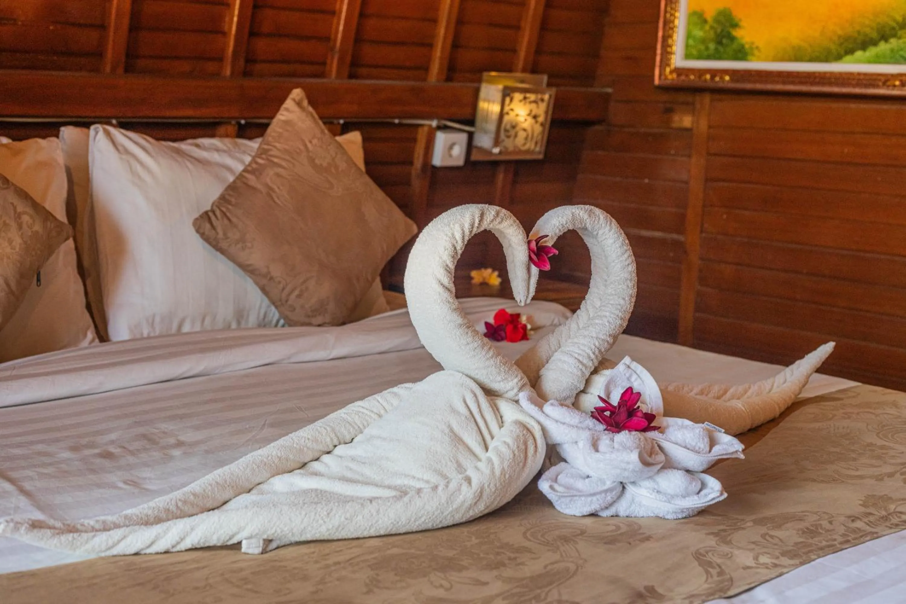 Bed in The Peace Arta Bungalow