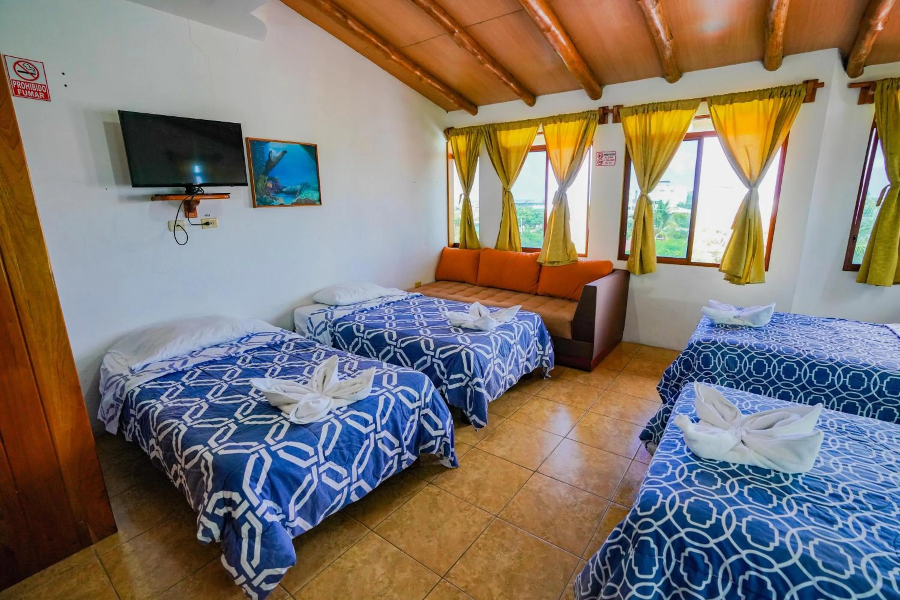 Bed in Galapagos Verde Azul