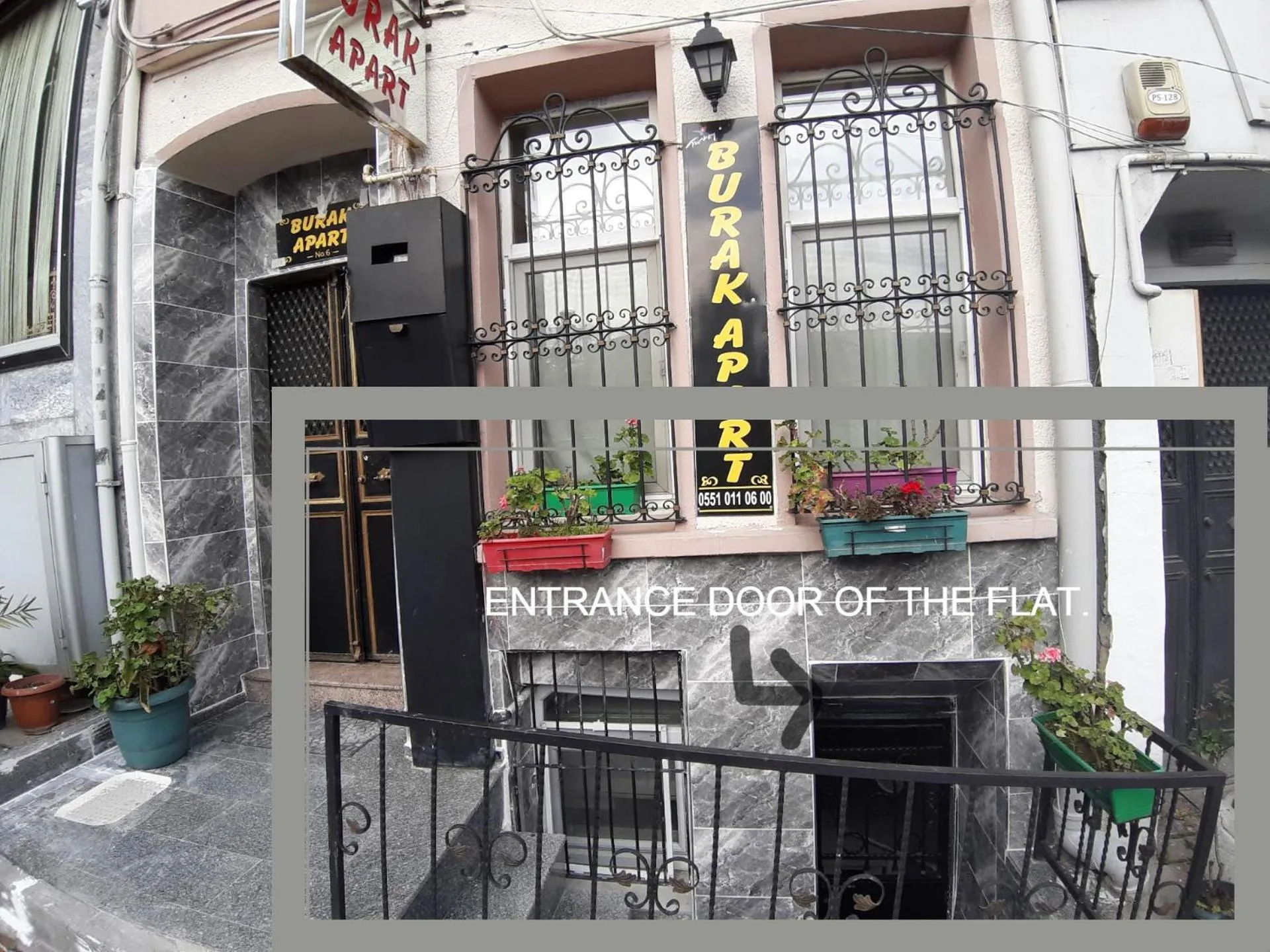 Facade/entrance in Burak Apart