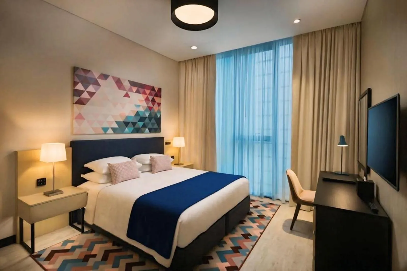Bedroom, Bed in Millennium Al Barsha