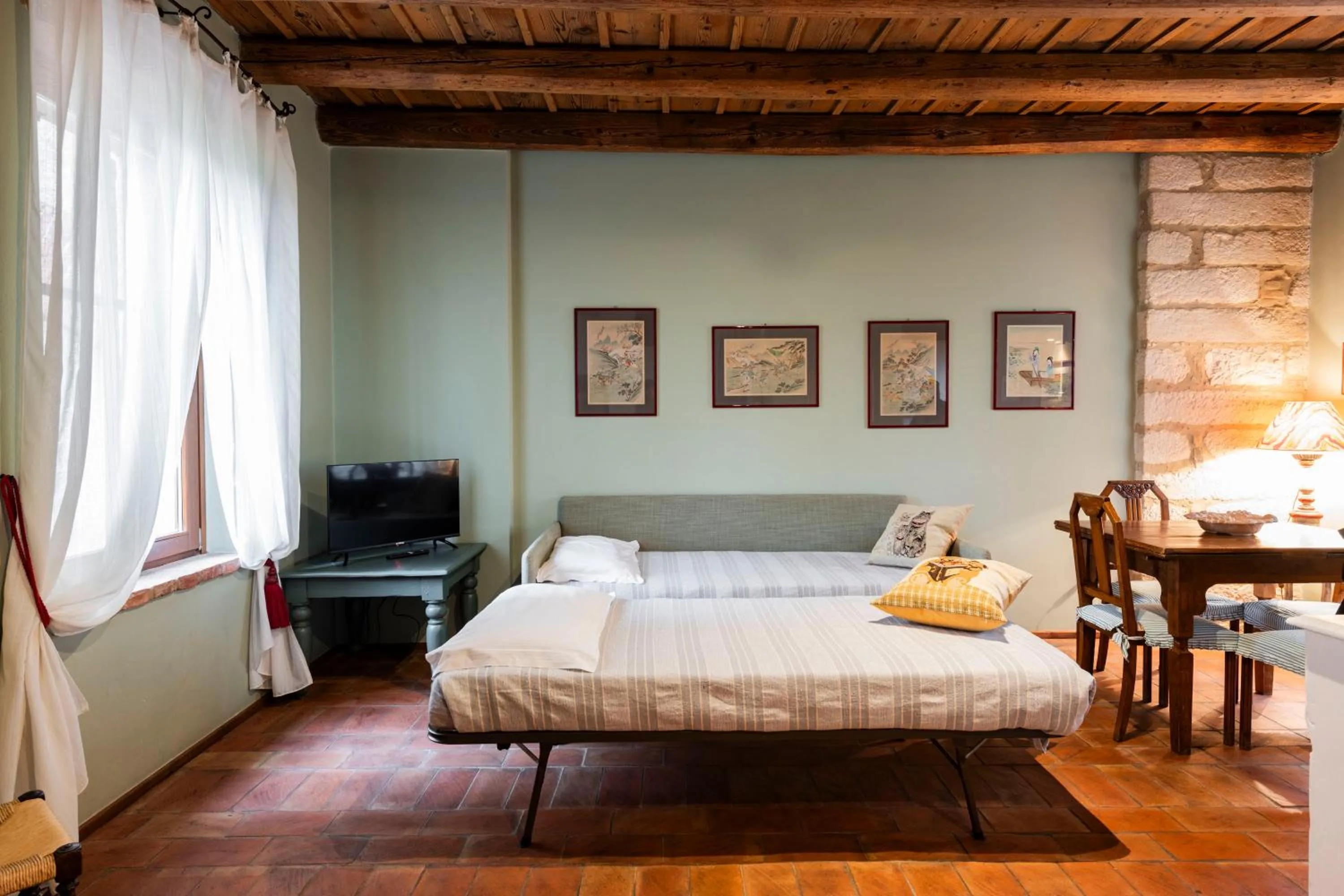 Bed in Musella Winery & Relais