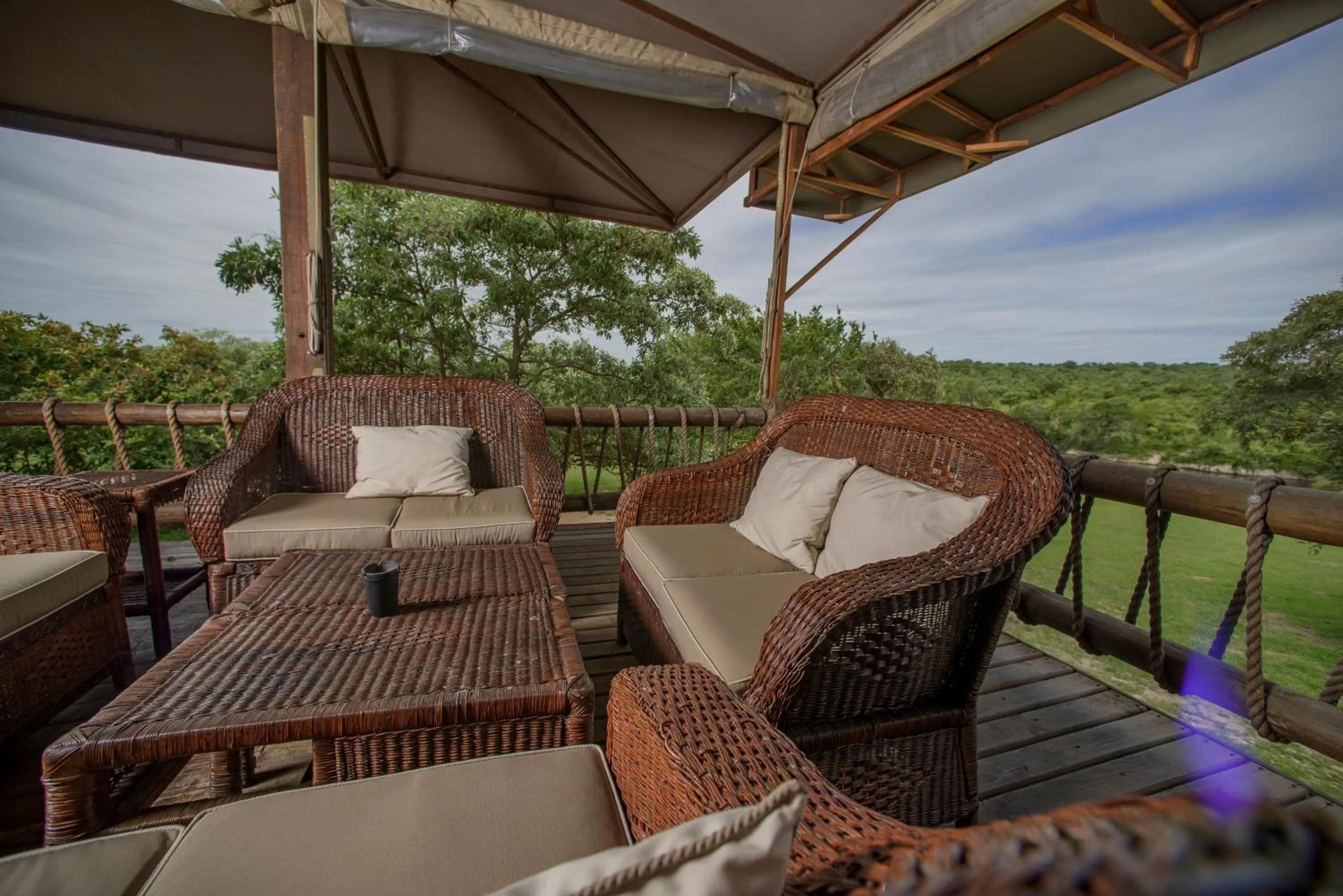 Seating area in Nkambeni Safari Camp