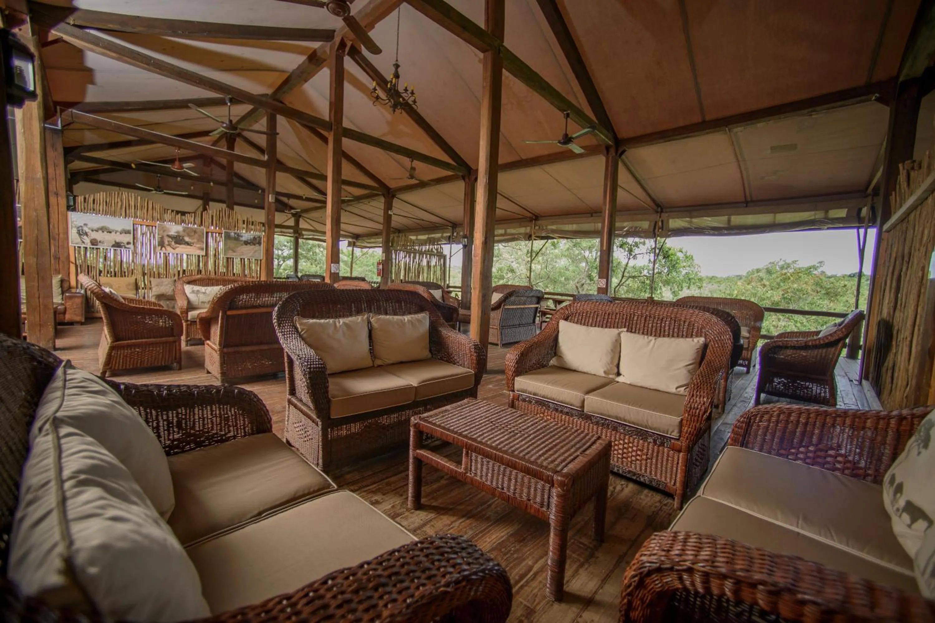 Seating area in Nkambeni Safari Camp