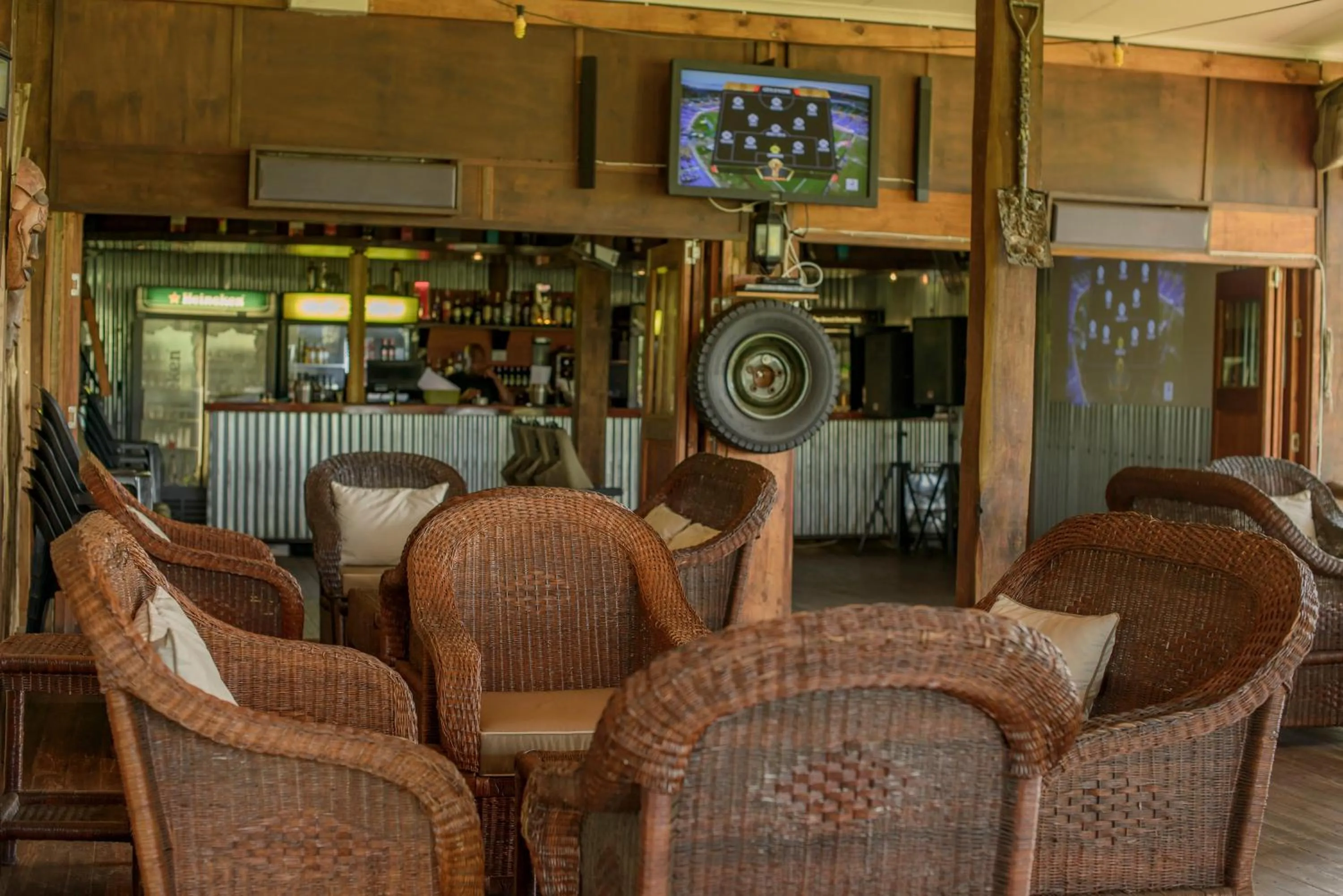 Lounge or bar in Nkambeni Safari Camp