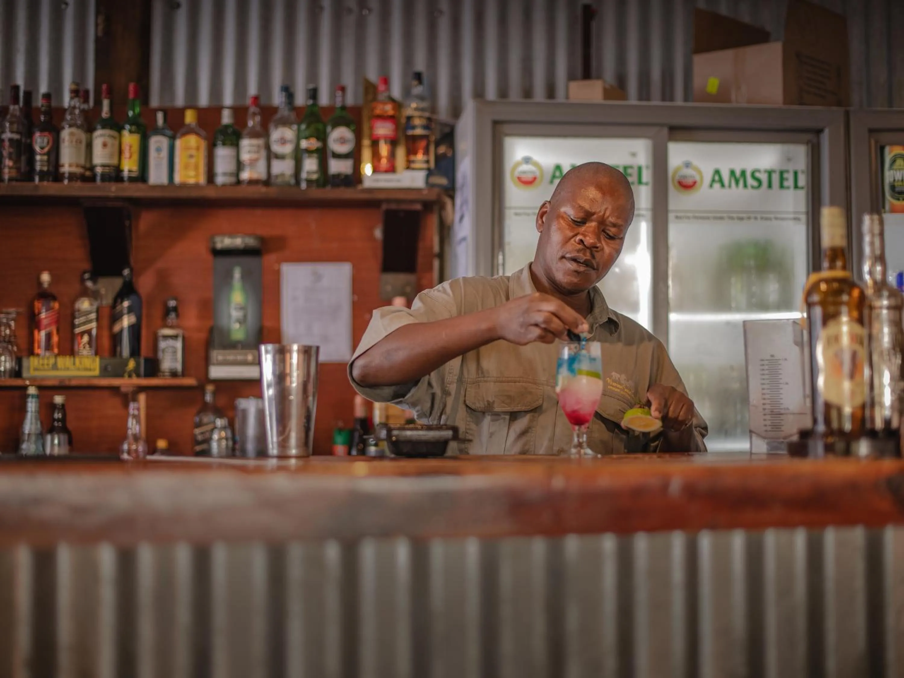 Lounge or bar in Nkambeni Safari Camp