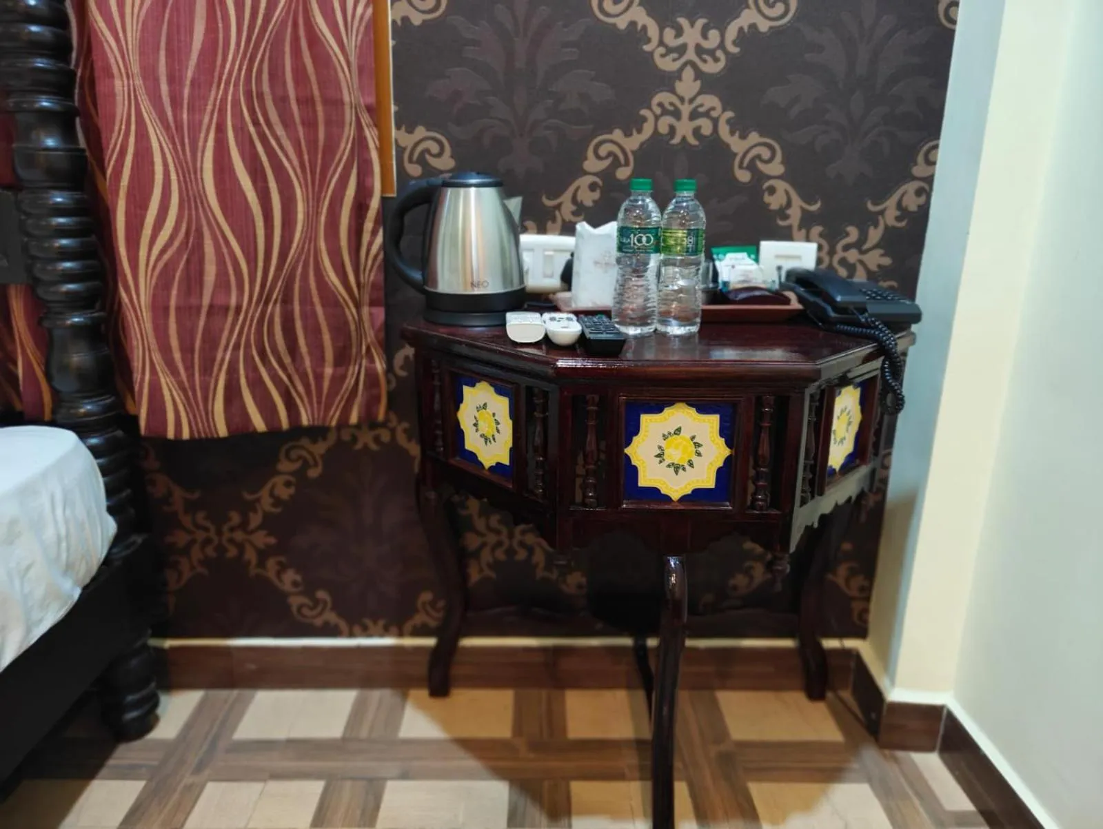 Bed in Chola Heritage Resort