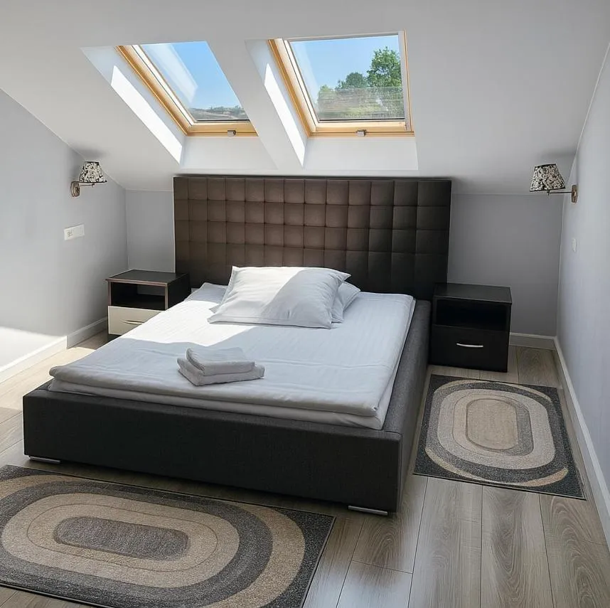 Bed in Dworek Różany Hotel & Restauracja