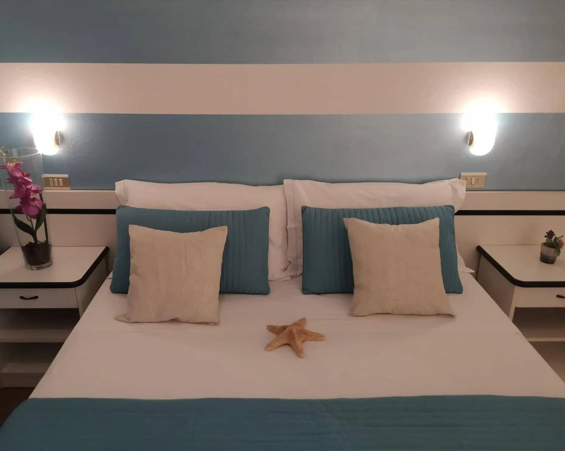 Bed in Hotel Cristoforo Colombo