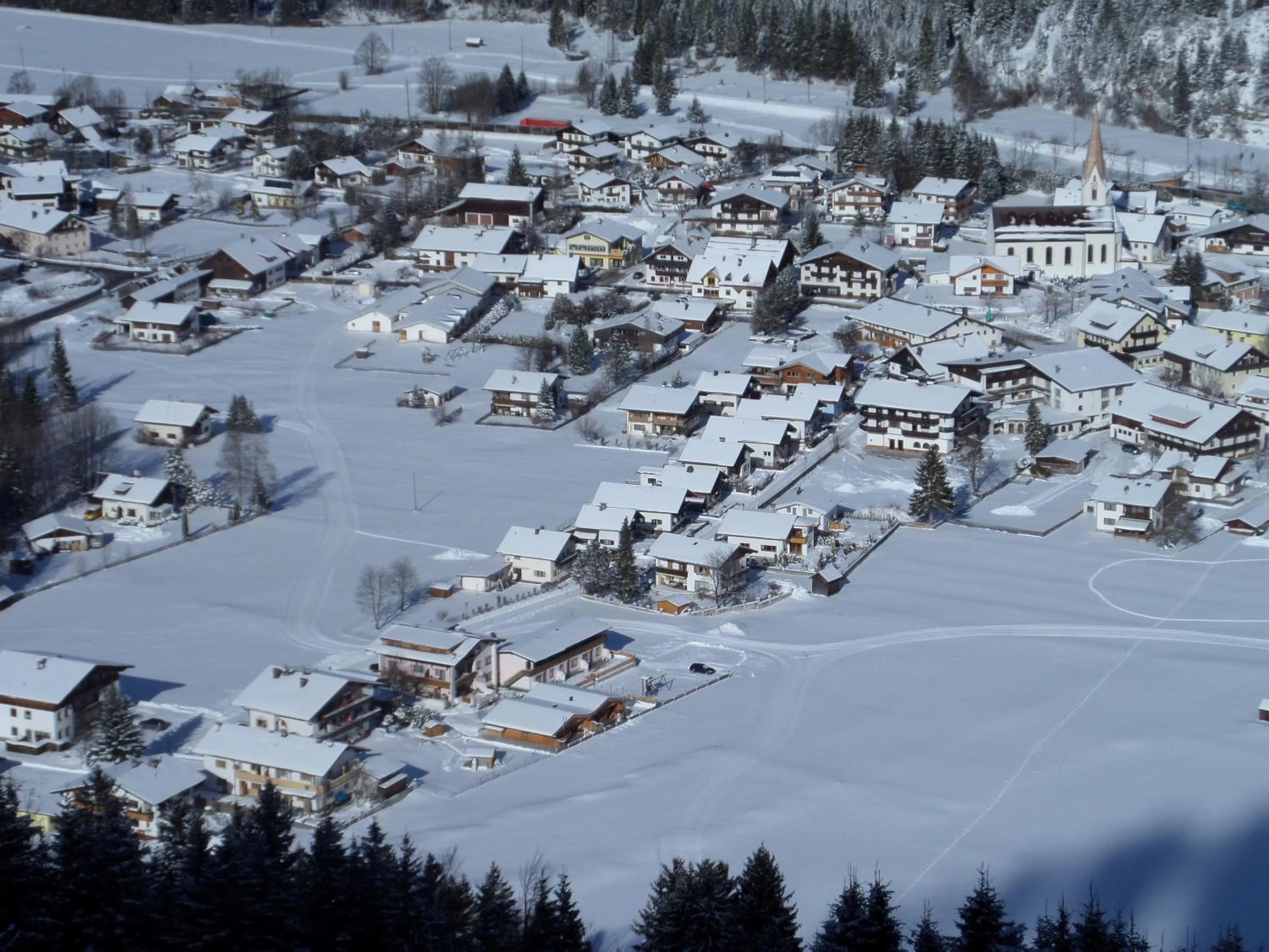 Bird's eye view in Luxury Chalets Wiesenruh