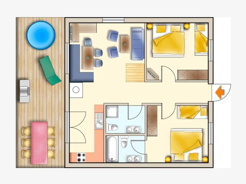 Floor plan in Luxury Chalets Wiesenruh