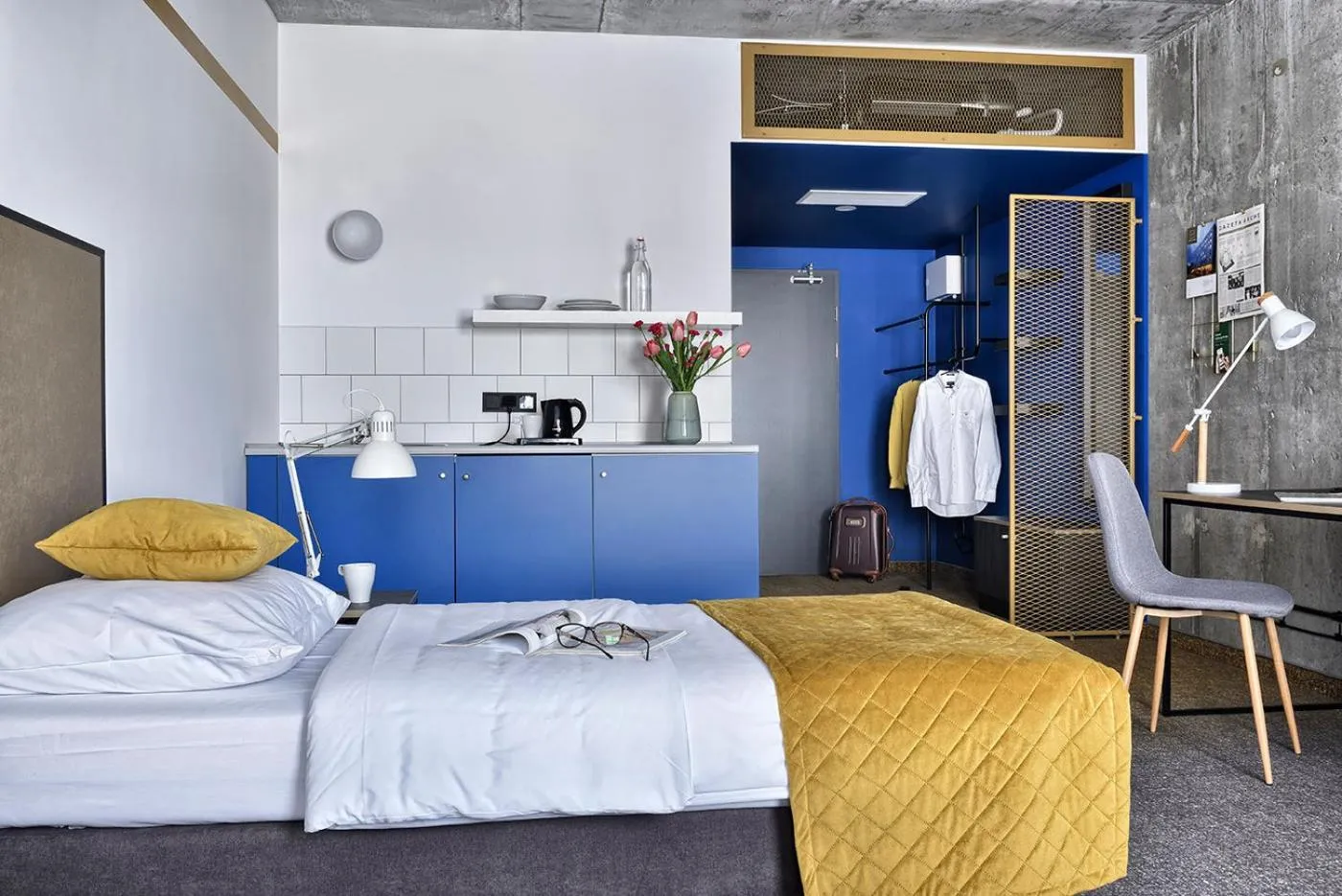 Kitchen or kitchenette, Bed in Hotel Arche Geologiczna