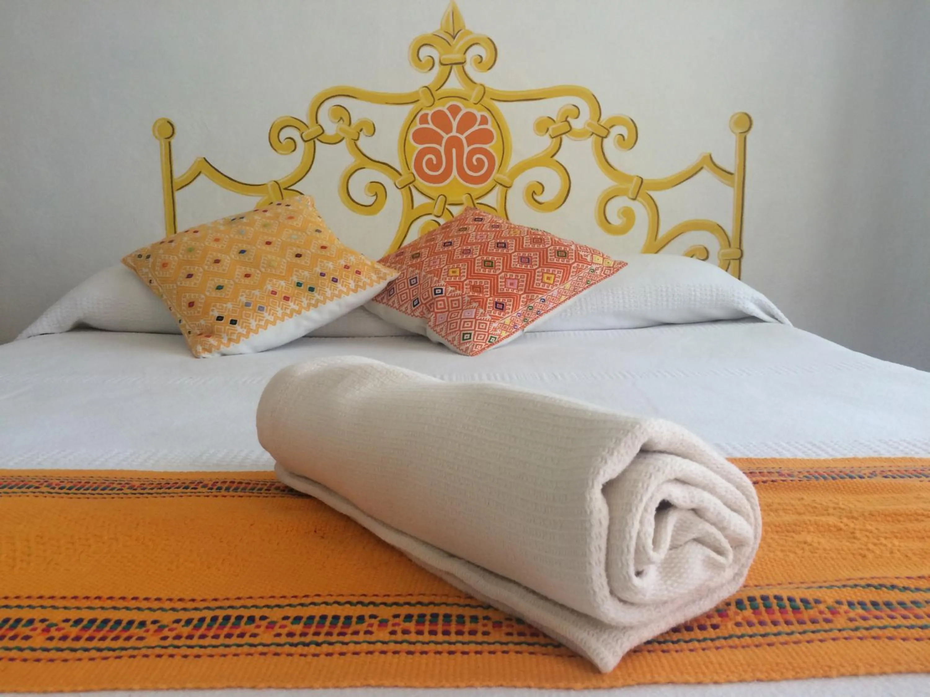 Decorative detail, Bed in Hotel Piedra Escondida