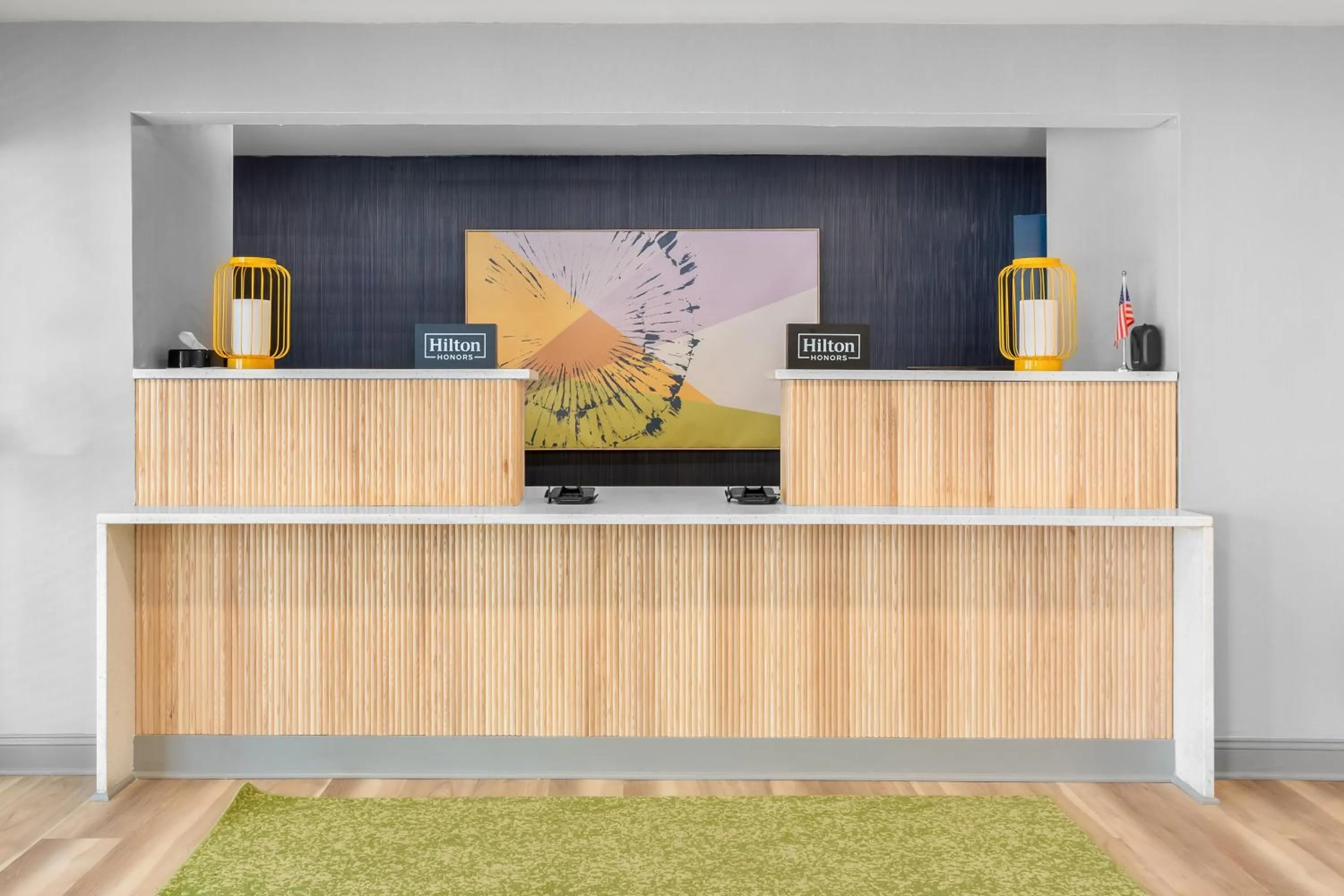 Lobby or reception in Spark by Hilton Matteson Chicago I 57