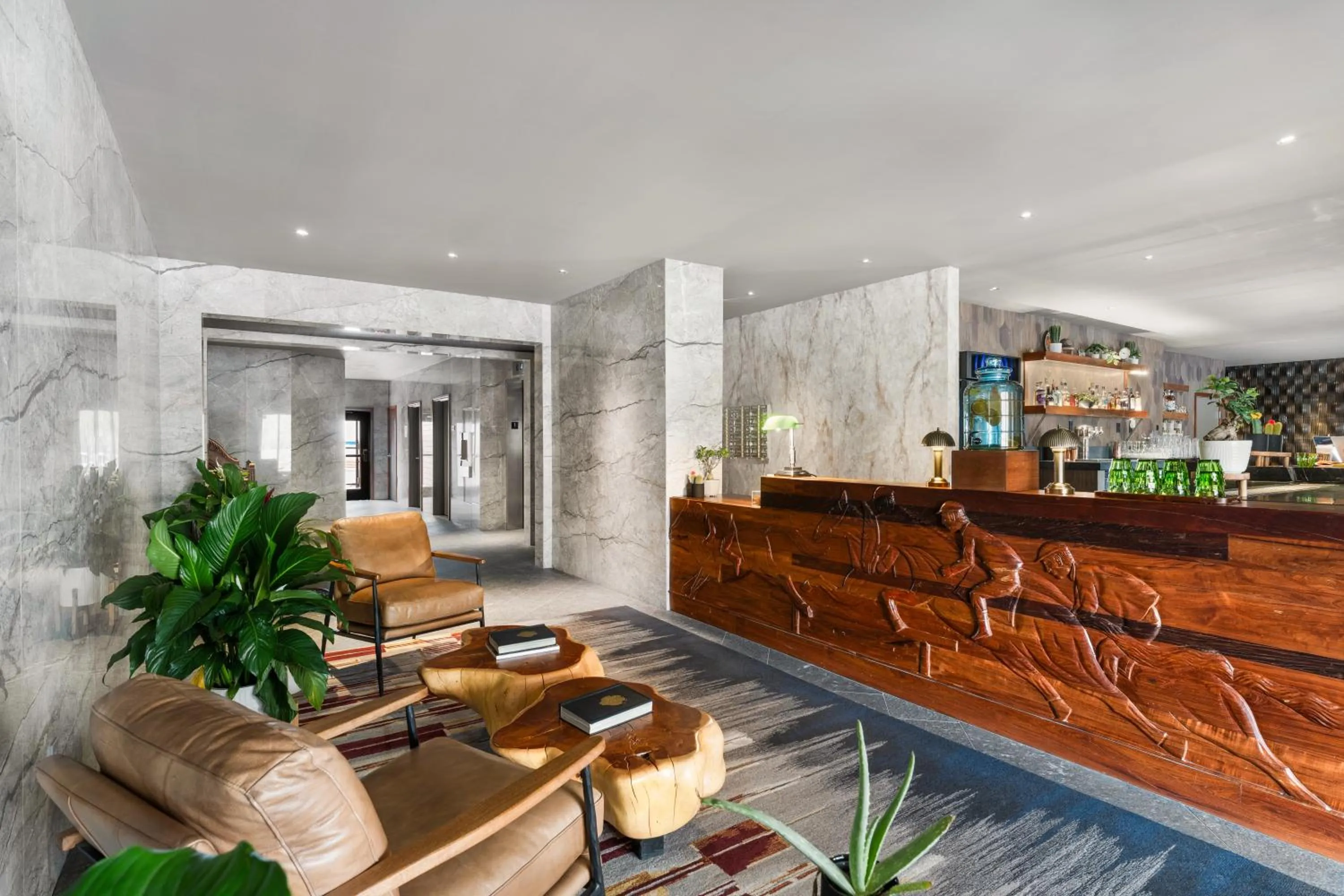 Lobby or reception in Wolfe's Hotel Moab