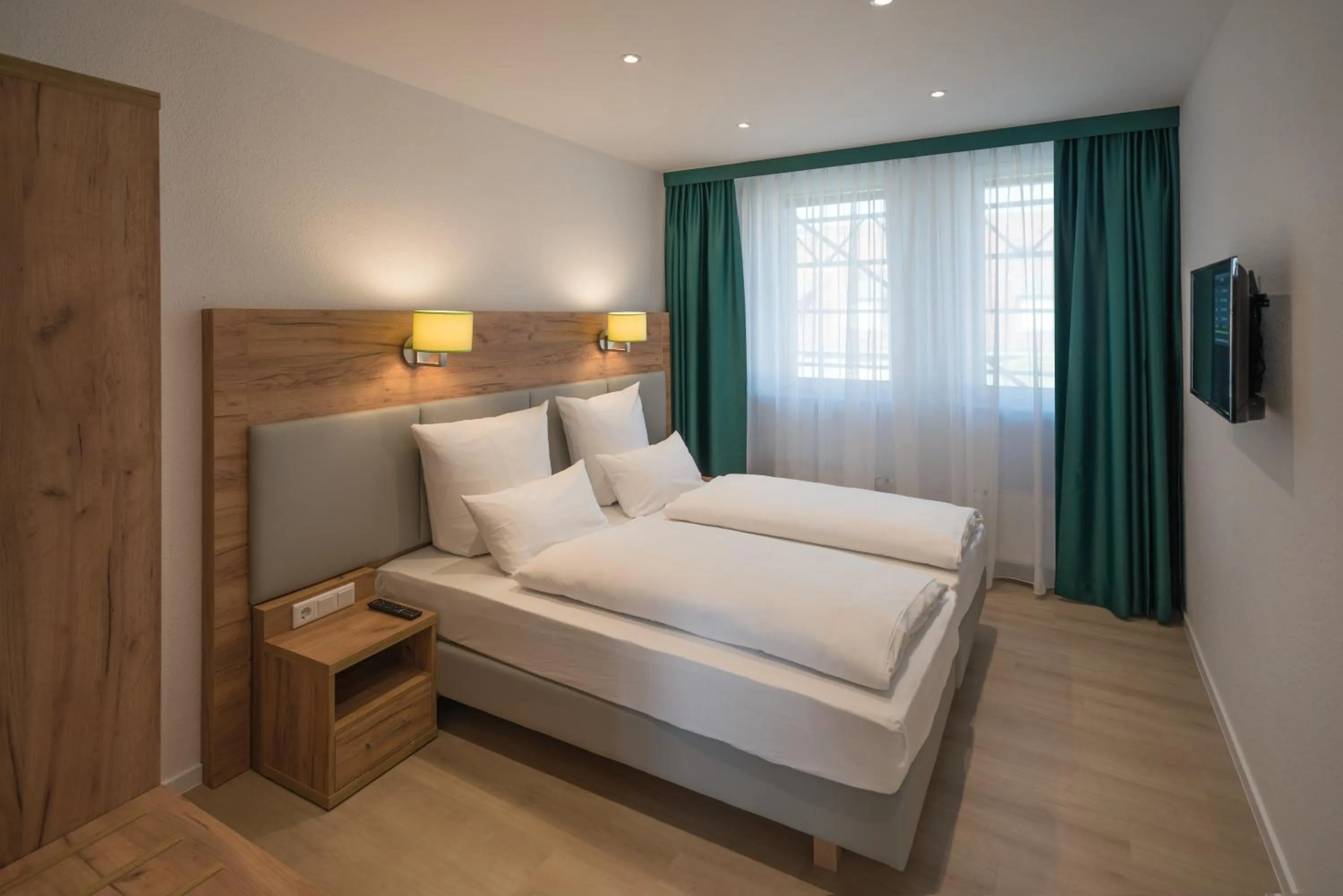 Bedroom, Bed in Apartment Düsseldorf Nord