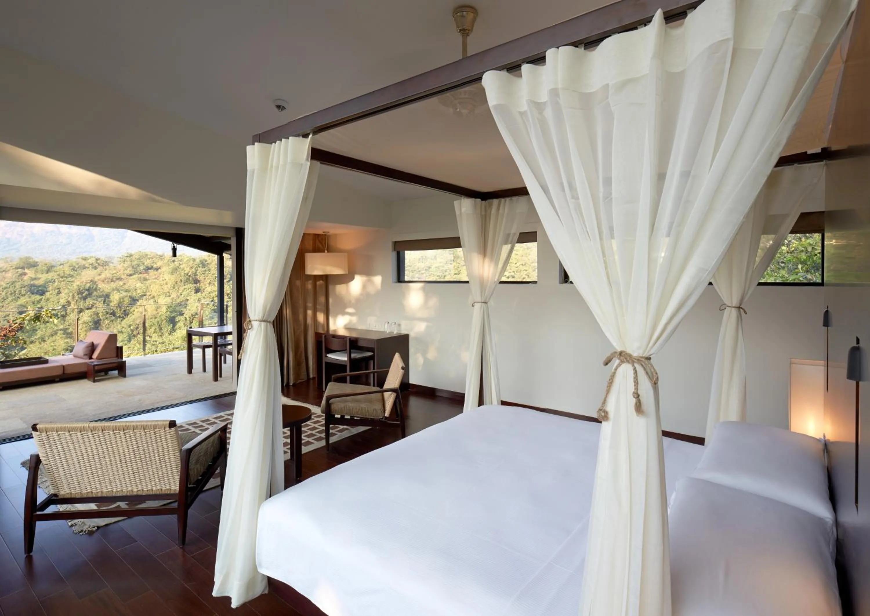 Bed in Dharana at Shillim All Inclusive Luxury Wellness Retreat